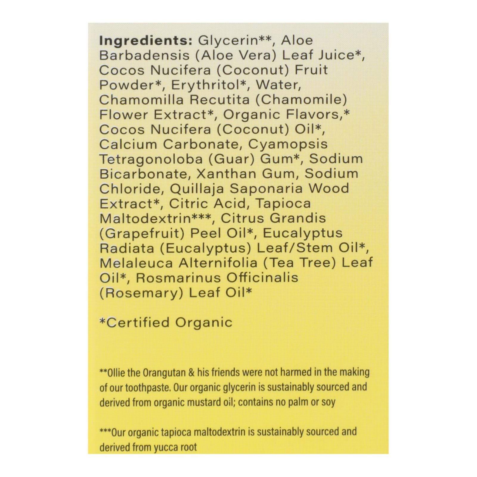 Radius Coconut Banana With Organic Chamomile Flower & Coconut Oil Toothpaste - 1 Each - 3 Oz