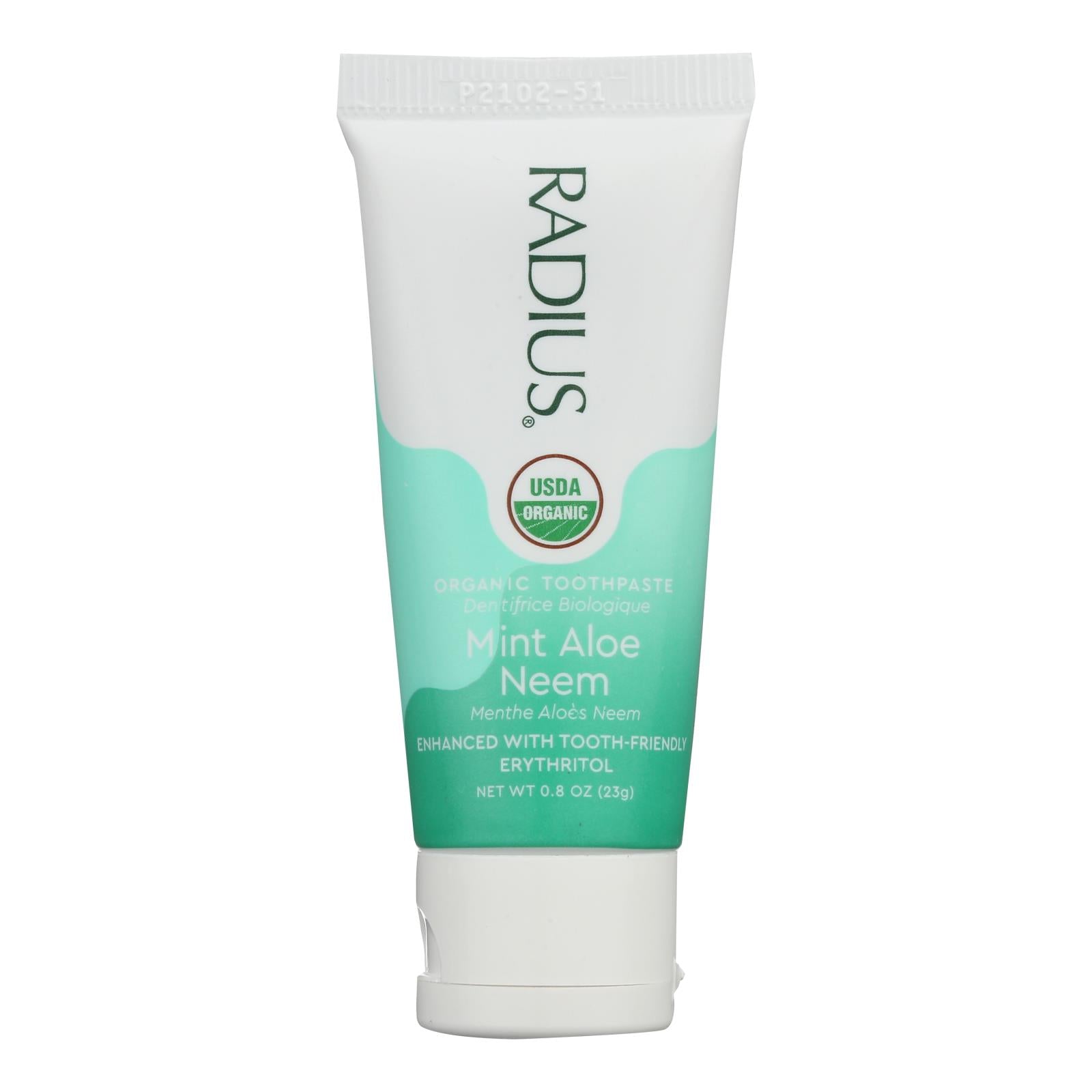 Radius - Tthpste Mint Neem Trl - Case Of 24 - .8 Oz