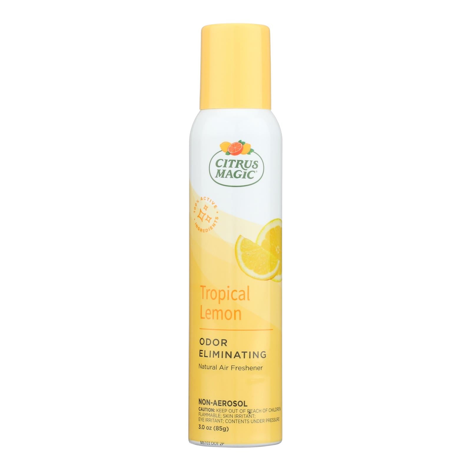Citrus Magic Tropical Lemon Air Freshener-Non-Aerosol Spray - 3.5 oz - Case of 6