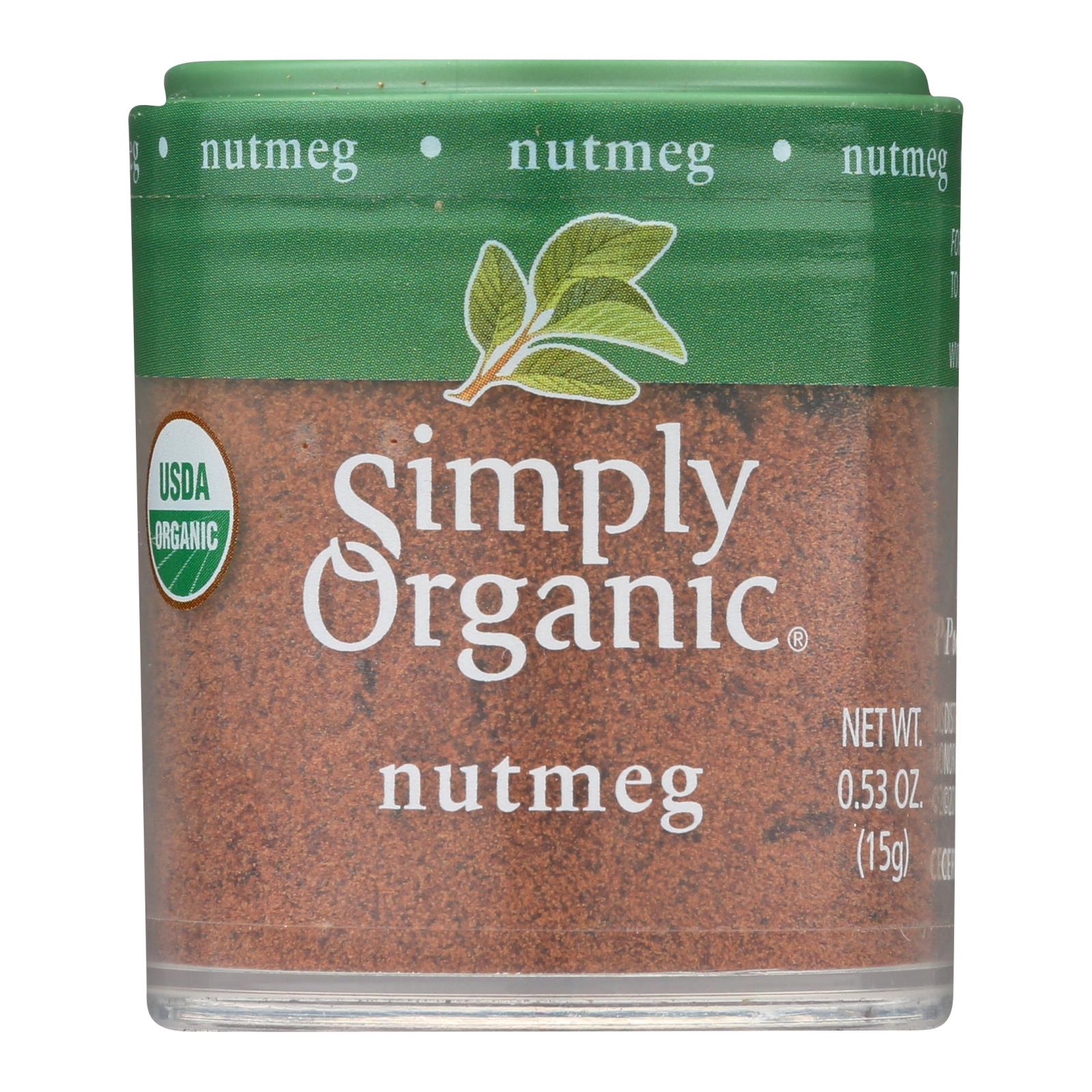 Simply Organic Nutmeg - Organic - Ground - .53 Oz - Case Of 6