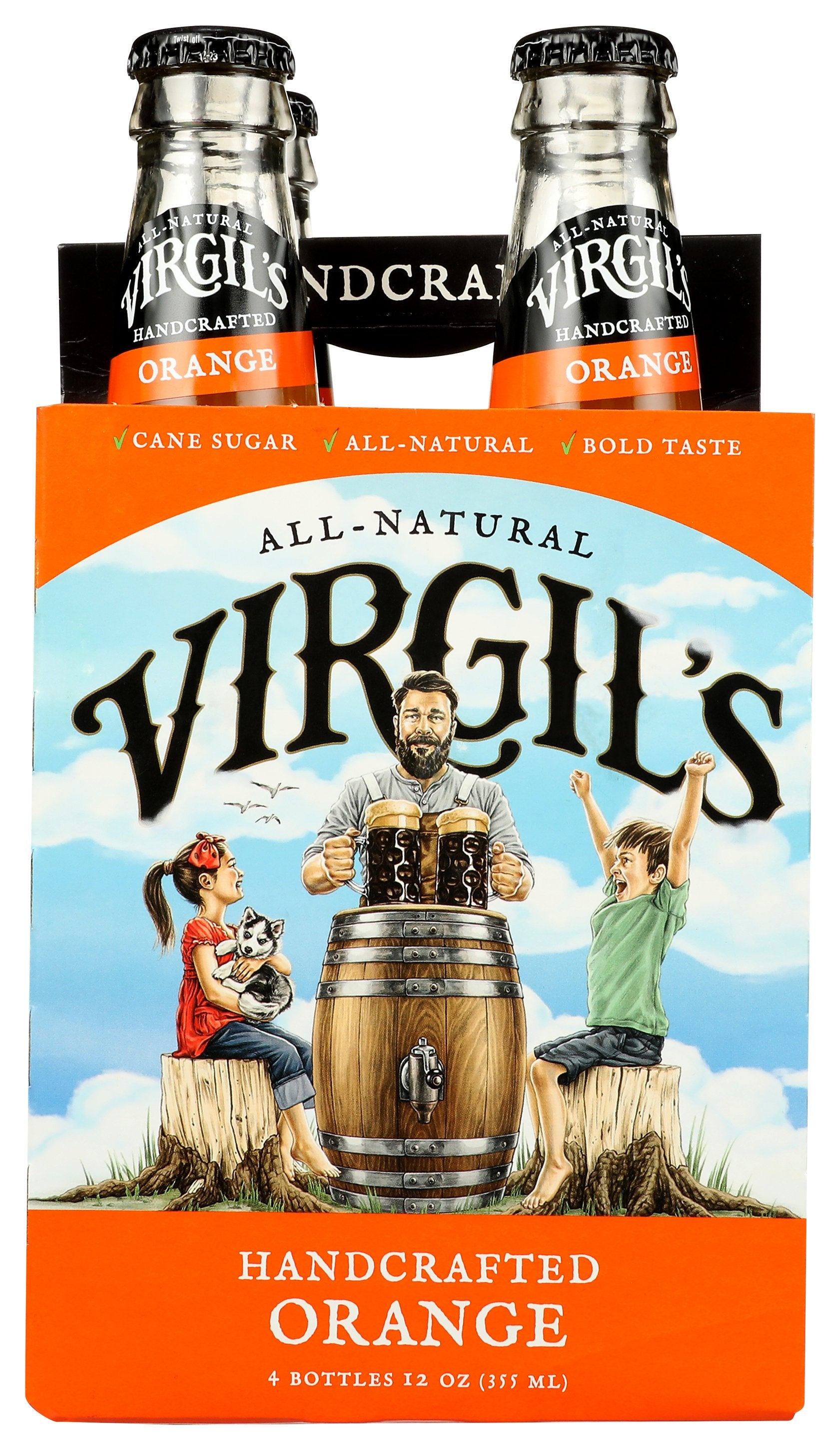 VIRGILS SODA CREAM ORANGE 4PK - Case of 6