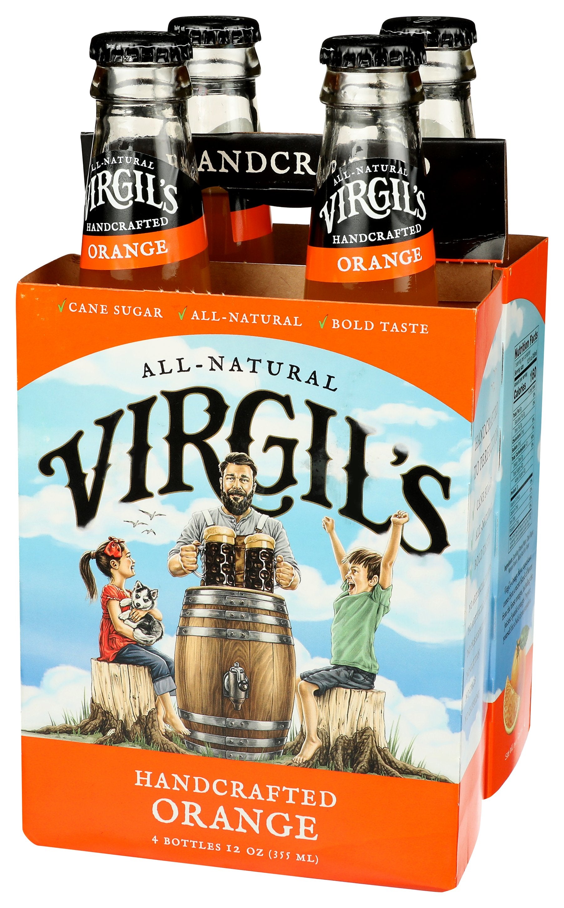 VIRGILS SODA CREAM ORANGE 4PK - Case of 6