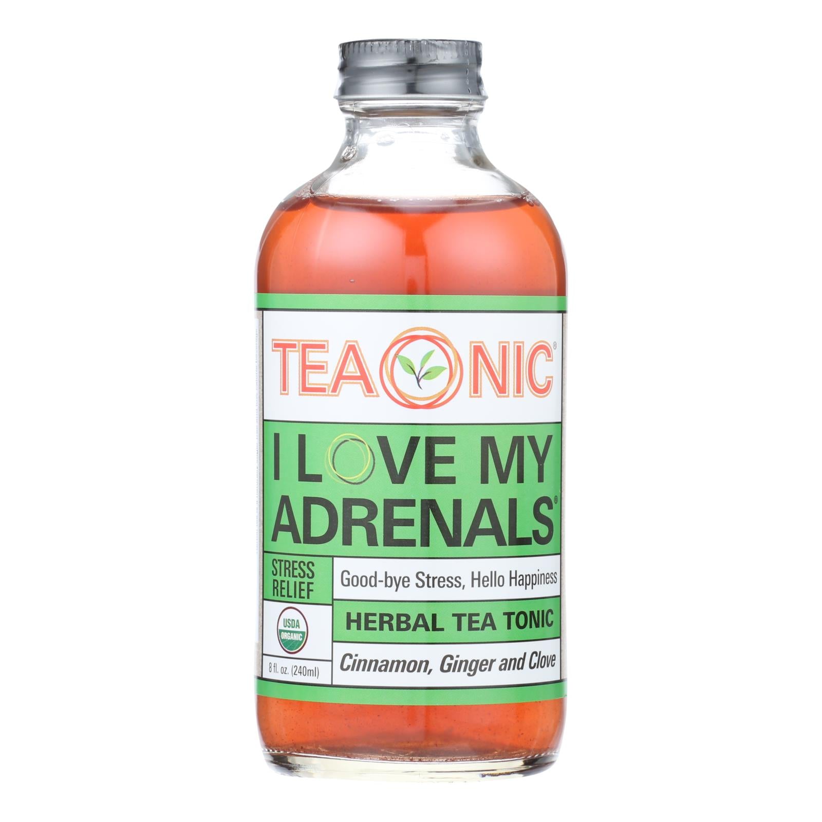 Teaonic, I Love My Adrenals Herbal Tea Supplement - Case of 6 - 8 FZ