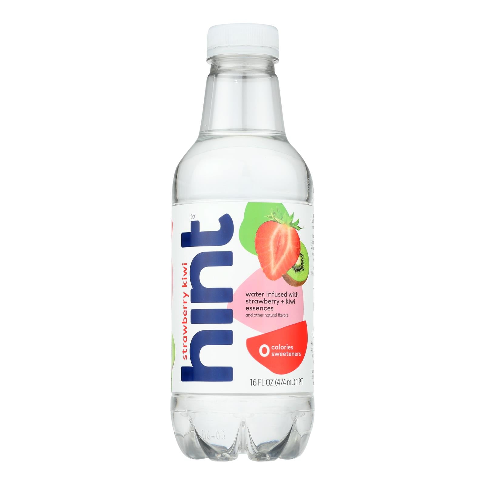 Hint Fruit Water - Strawberry And Kiwi - Case Of 12 - 16 Fl Oz.