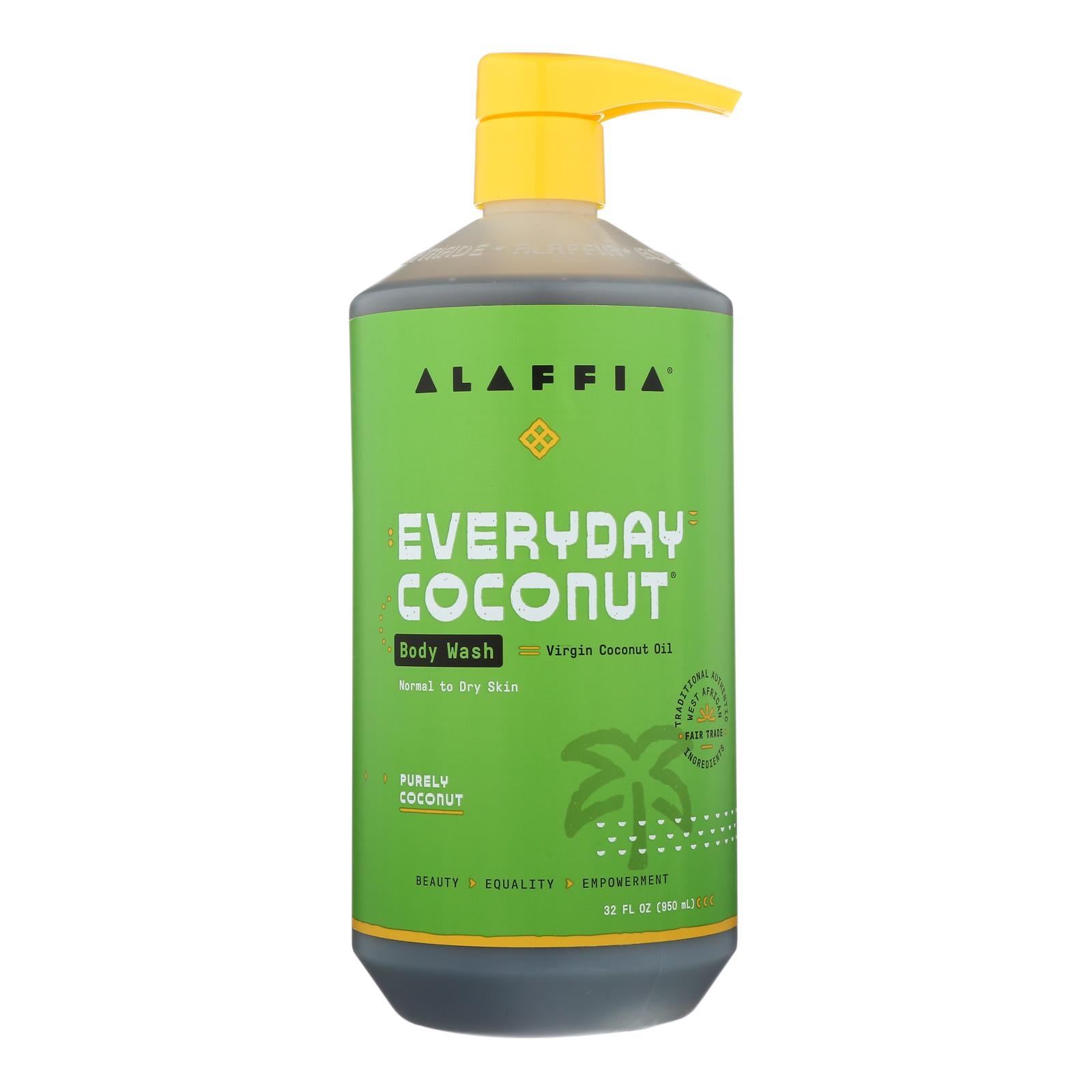 Alaffia Coconut & Coffee Berry Purely Coconut Body Wash - 1 Each - 32 FZ
