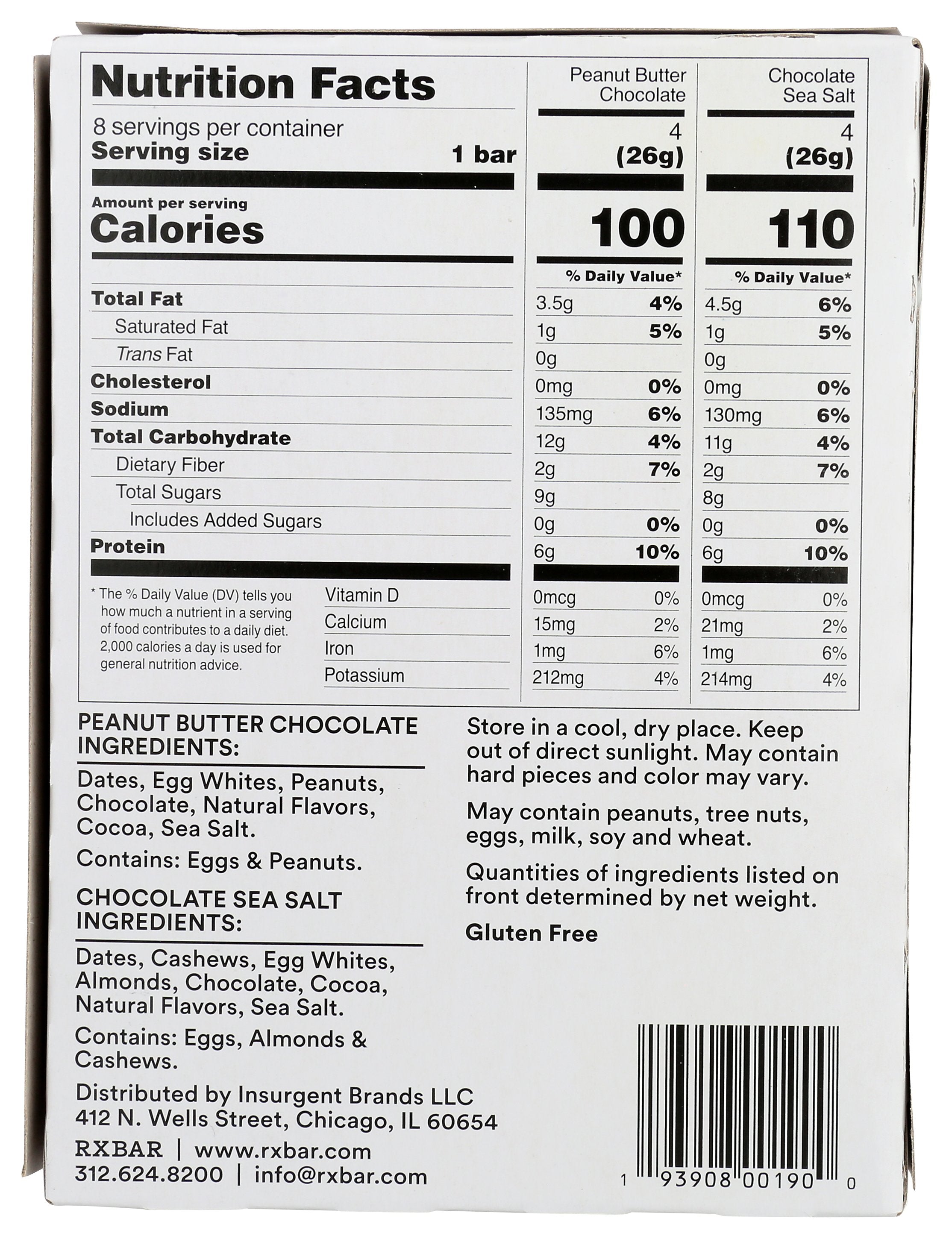 RXBAR BAR MINI CHC SSLT PB 8CT - Case of 6