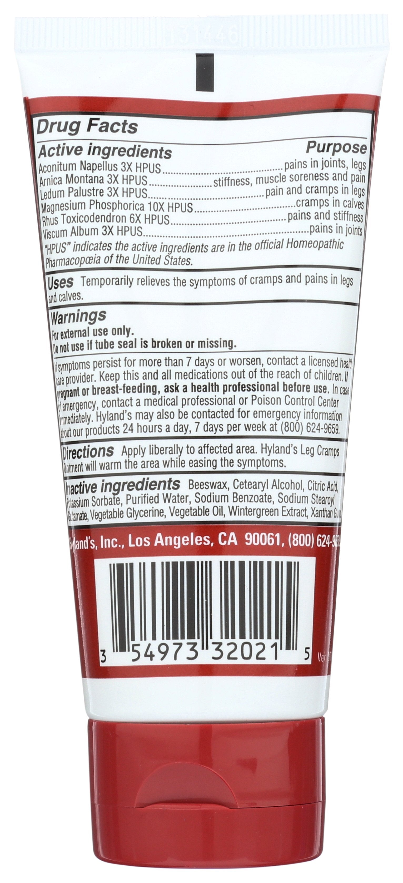 HYLAND OINTMENT LEG CRAMP - Case of 3