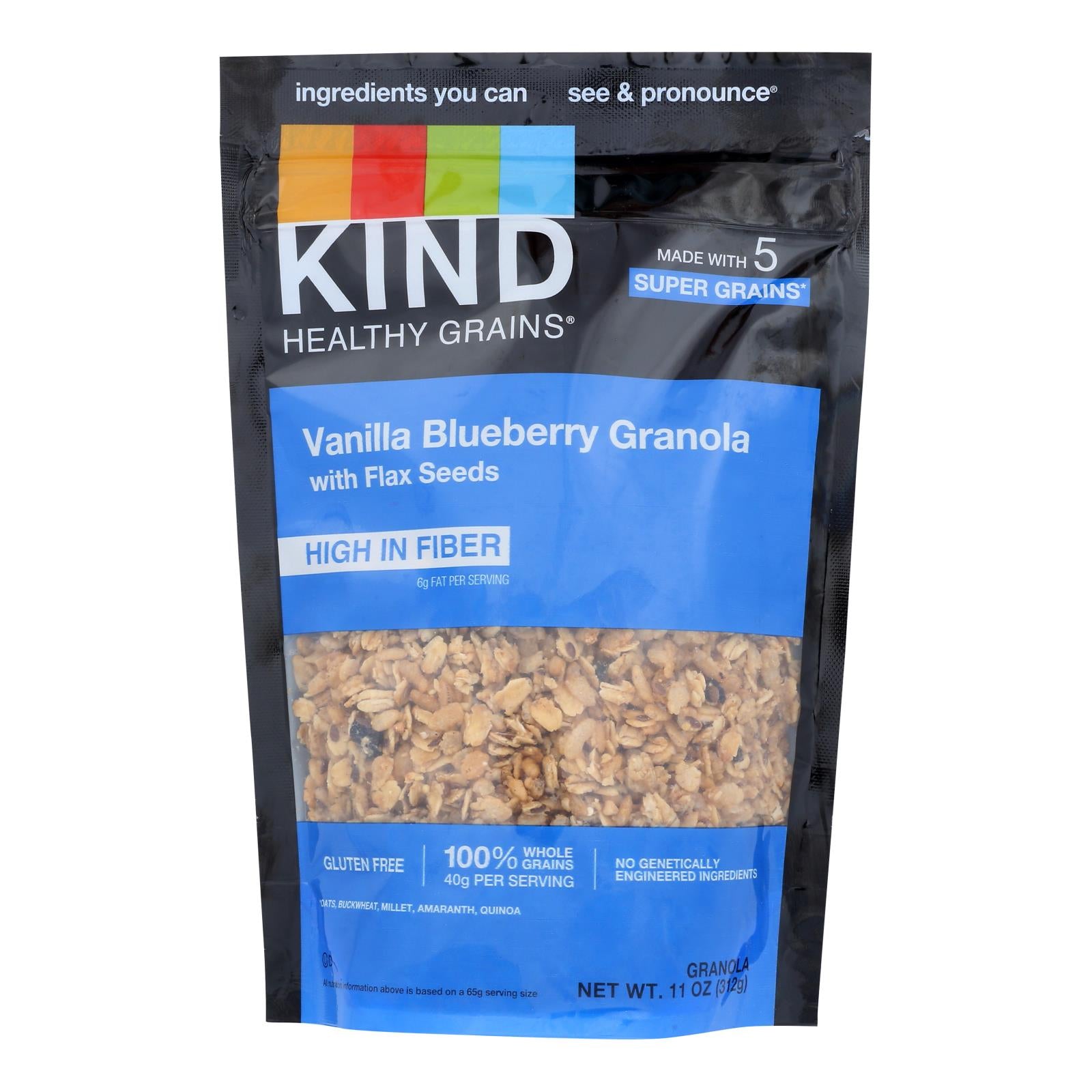 Kind Healthy Grains Vanilla Blueberry Clusters With Flax Seeds - 11 Oz - Case Of 6
