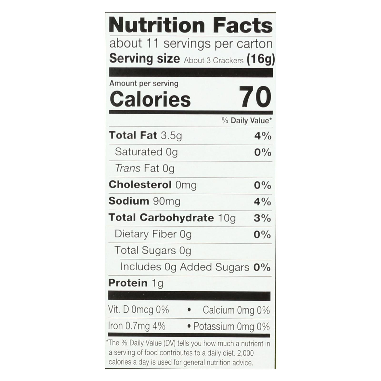 Miltons - Baked Crackers Oo&ss - Case of 8 - 6 OZ