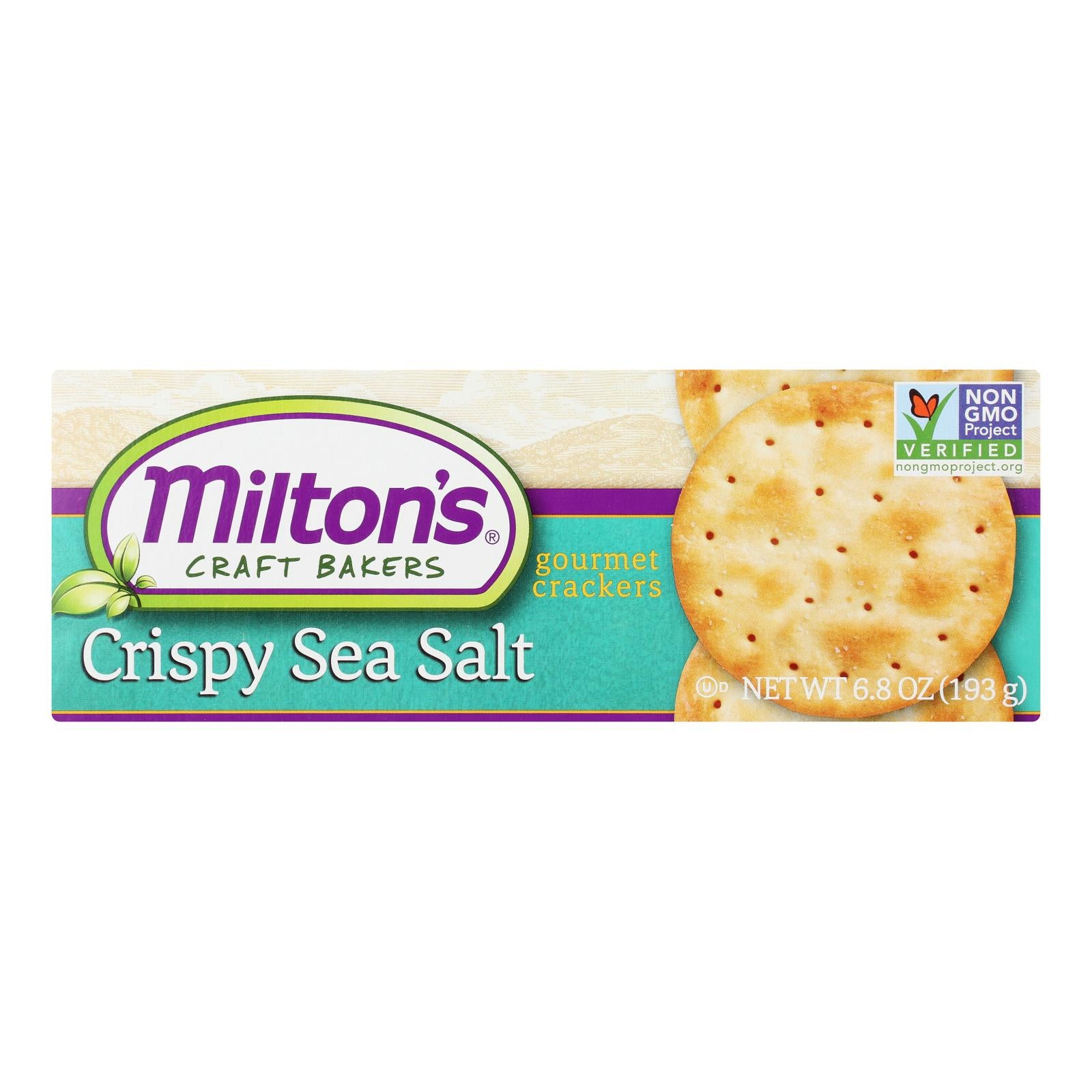 Miltons - Cracker Crispy Sea Salt - Case Of 8-6.8 Oz