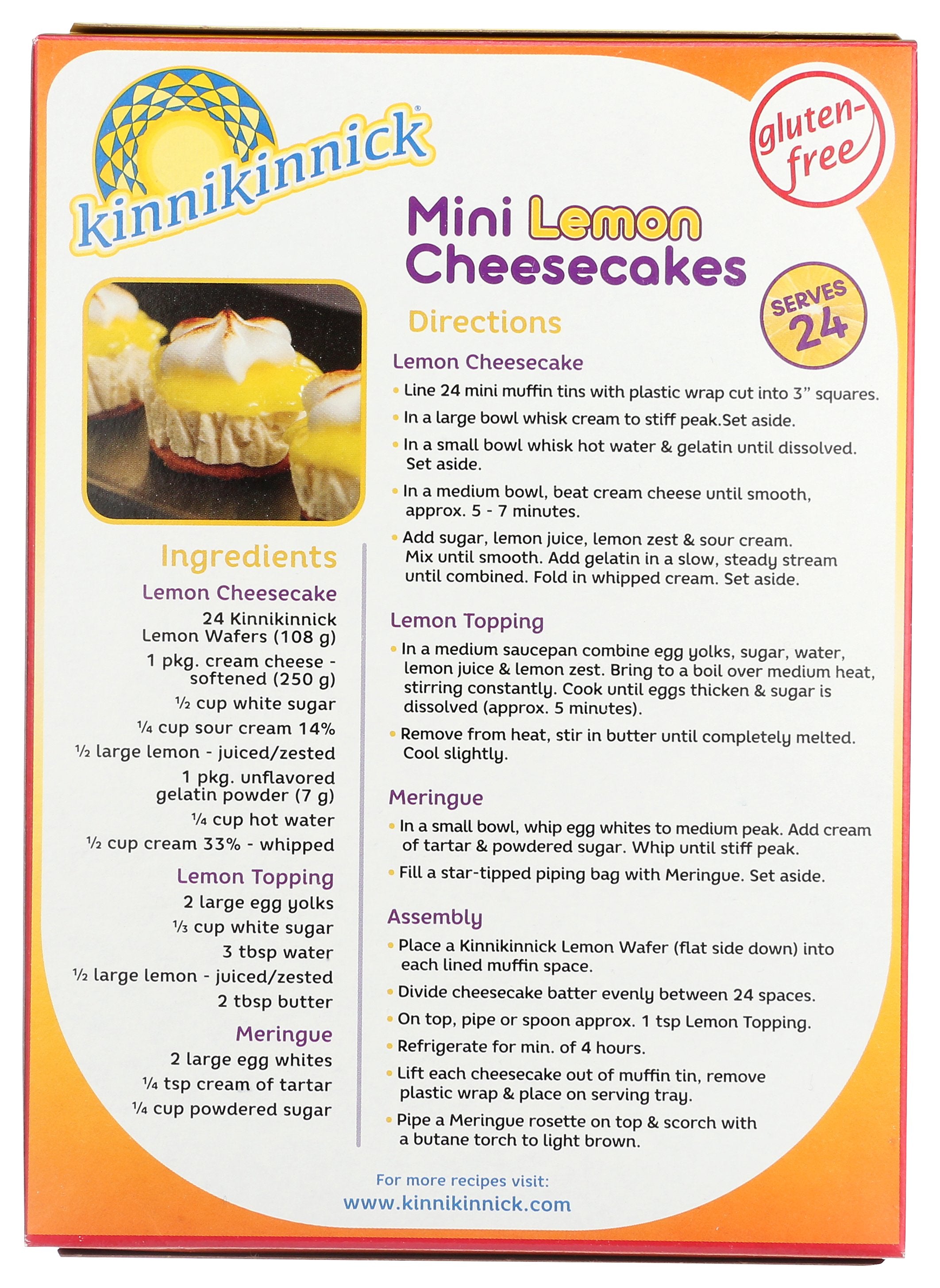 KINNIKINNICK WAFERS LEMON - Case of 6