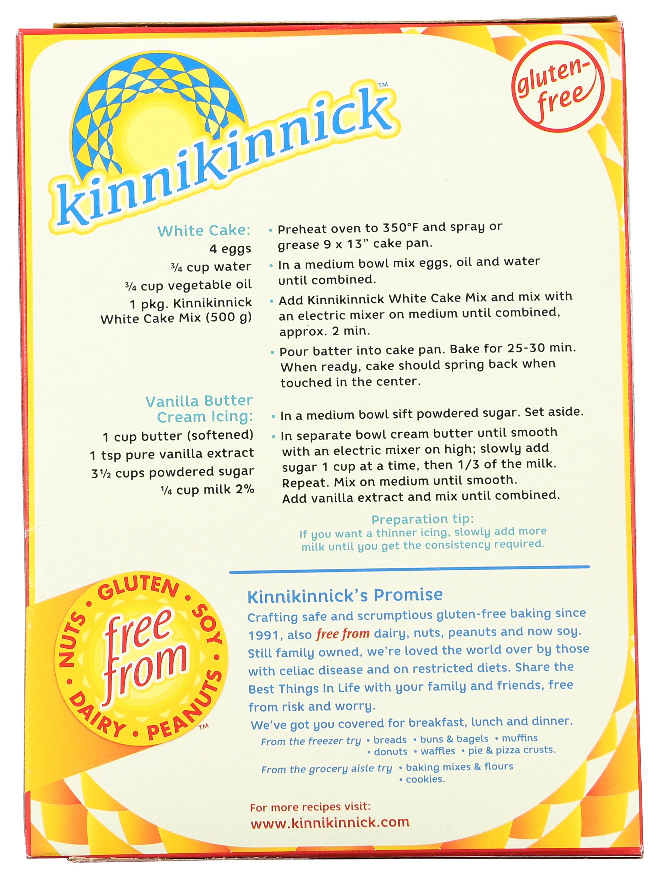 KINNIKINNICK MIX CAKE WHITE - Case of 6