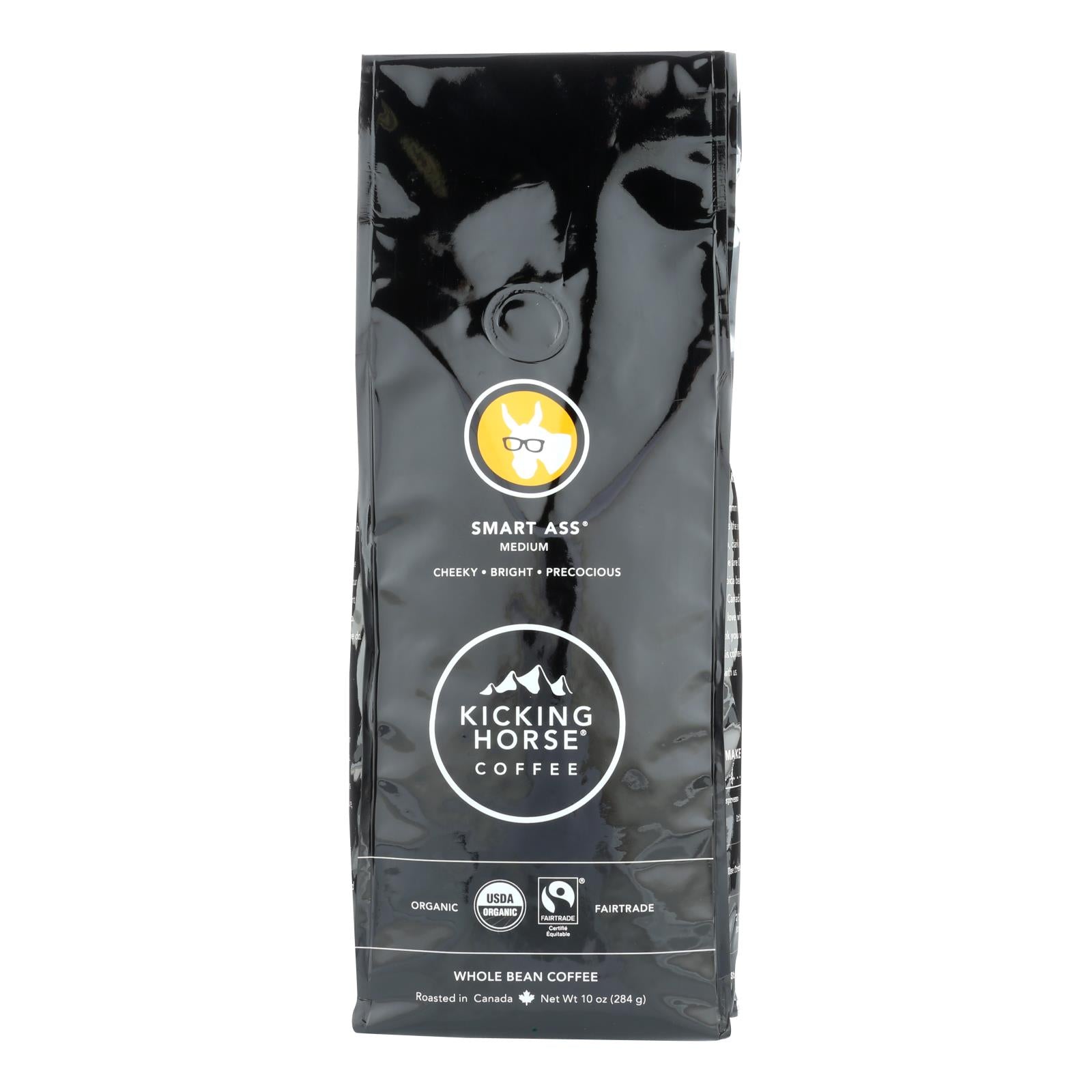 Kicking Horse Coffee - Whole Bean - Smart Ass - Case of 6 - 10 oz.