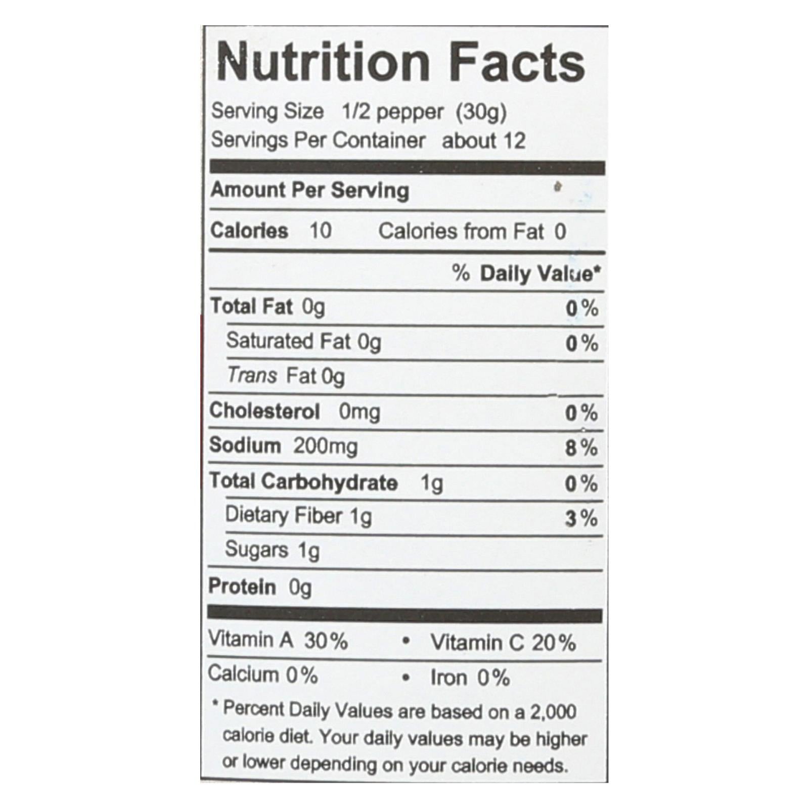 Divina - Peppers Red Roasted - Case of 6 - 16.2 Ounces