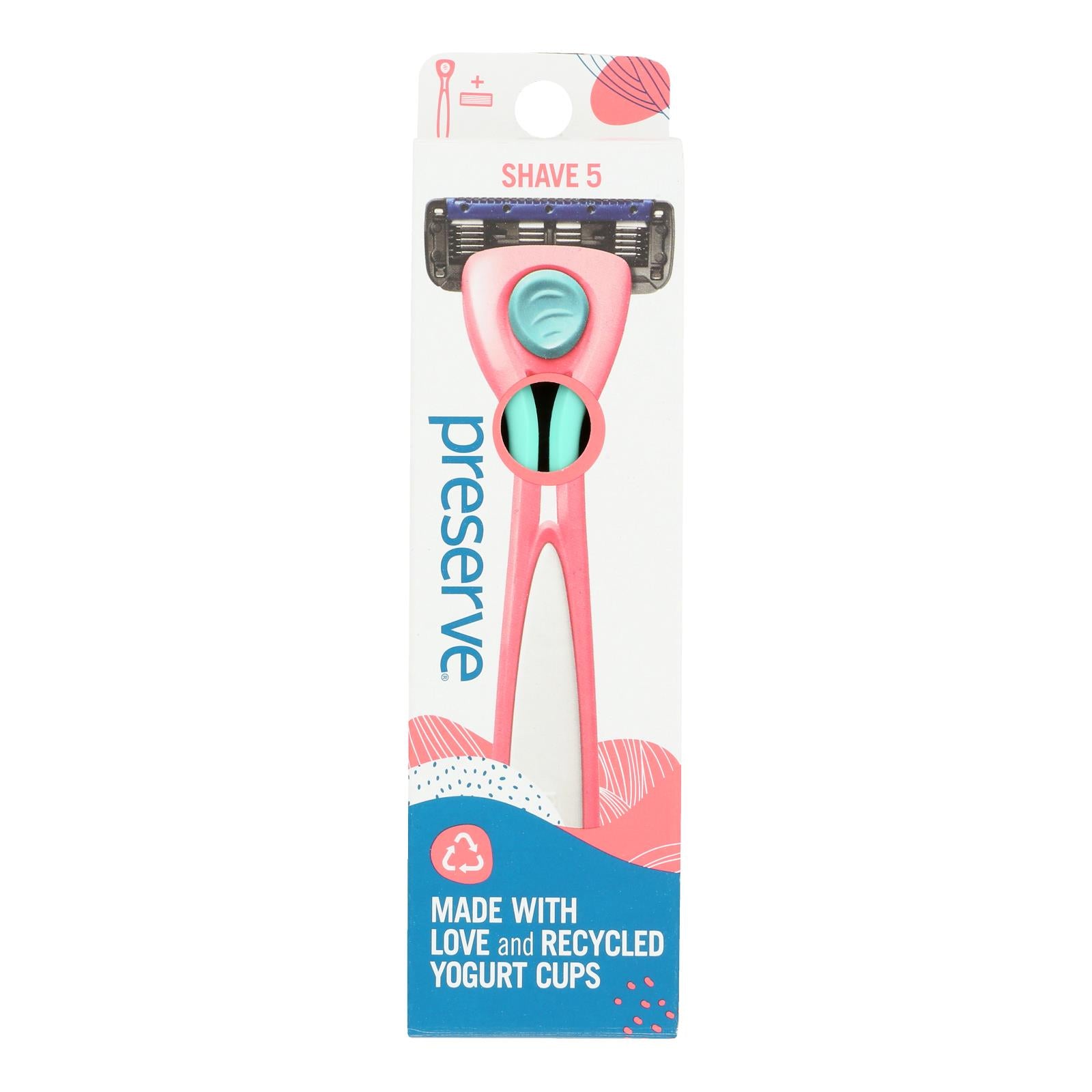 Preserve Shave 5 Razor System- 6 Pack - Assorted Colors