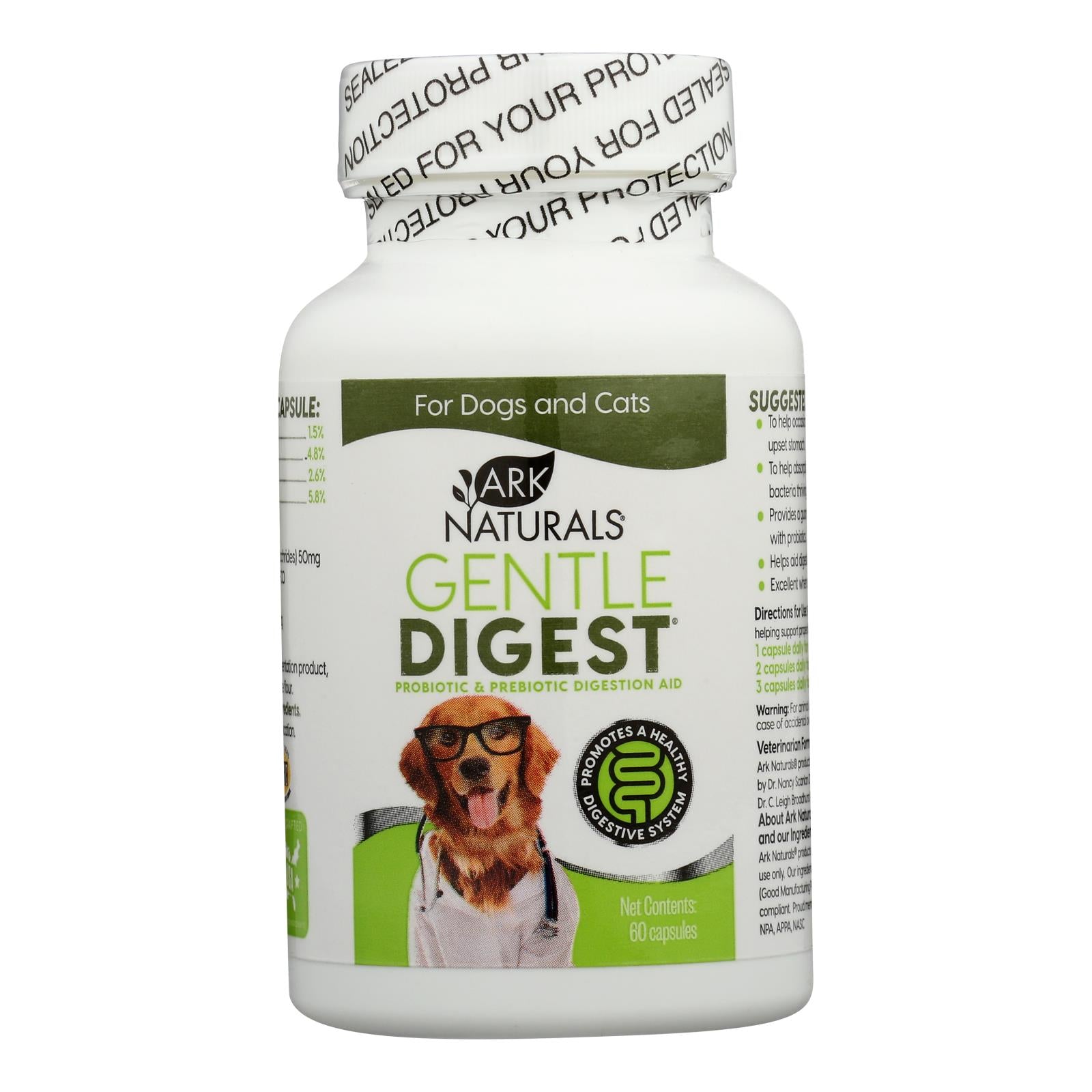 Ark Naturals Gentle Digest For Dogs And Cats - 60 Capsules