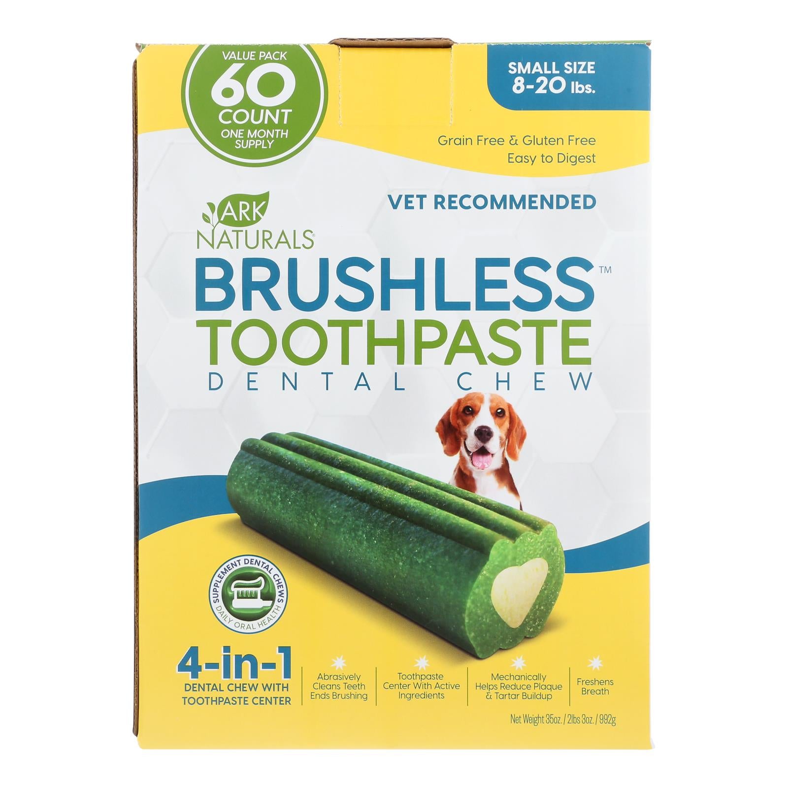 Ark Naturals - Brushless Toothpaste Dental Small - 1 Each - 60 CT