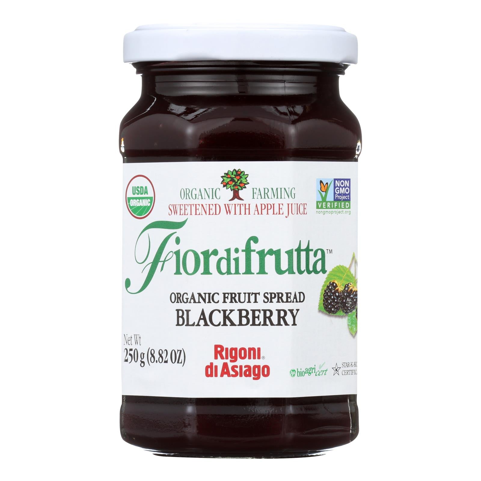 Fiordifrutta Blackberry Fruit Spread - Case of 6 - 8.82 OZ