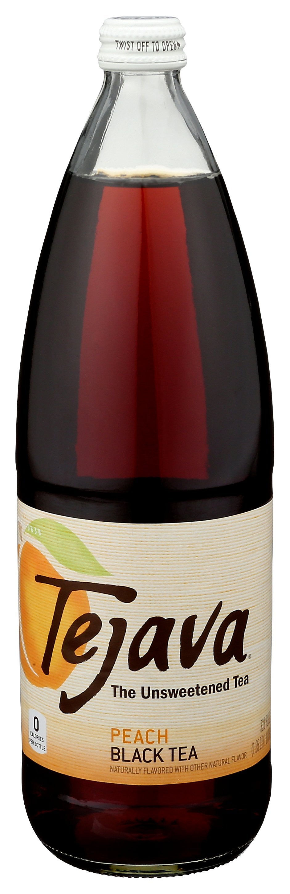 TEJAVA TEA BLACK PEACH UNSWEET - Case of 12