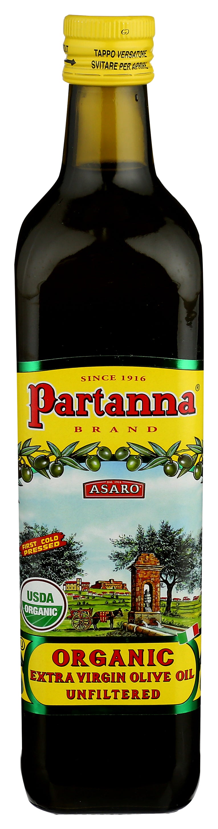 Partanna Unfiltered EVOO - Case 4 - 25.4 oz