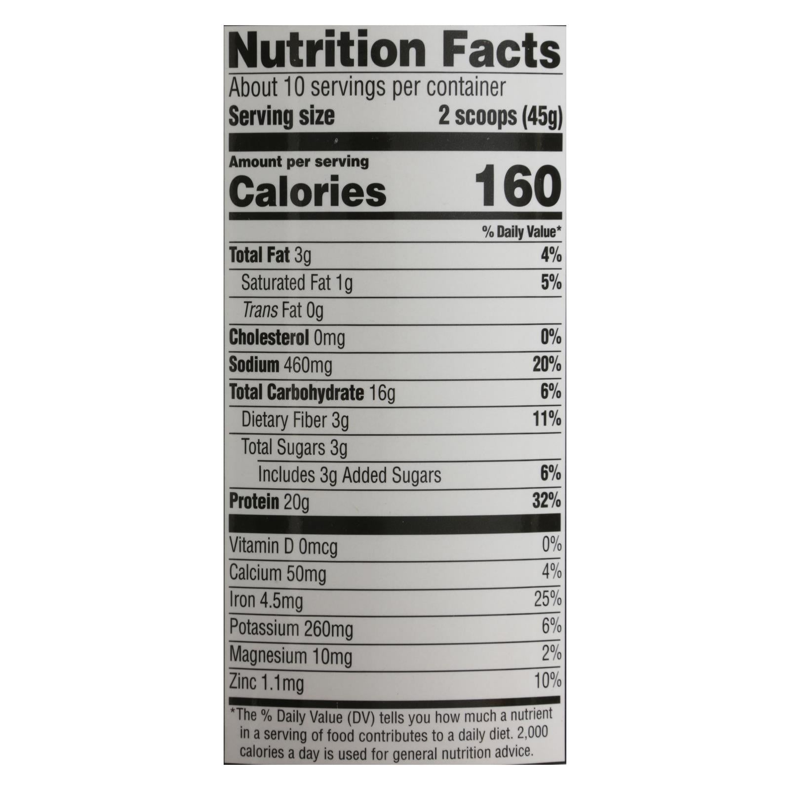 Evolve Real Plant-Powered Classic Chocolate Flavor Protein Powder - 1 Each - 16 OZ