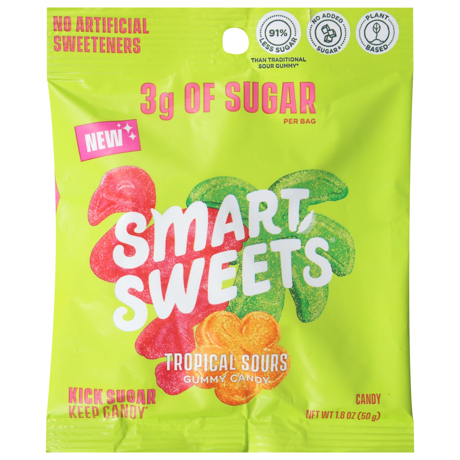 Smartsweets - Gummies Tropical Sours - CS of 14-1.8 OZ