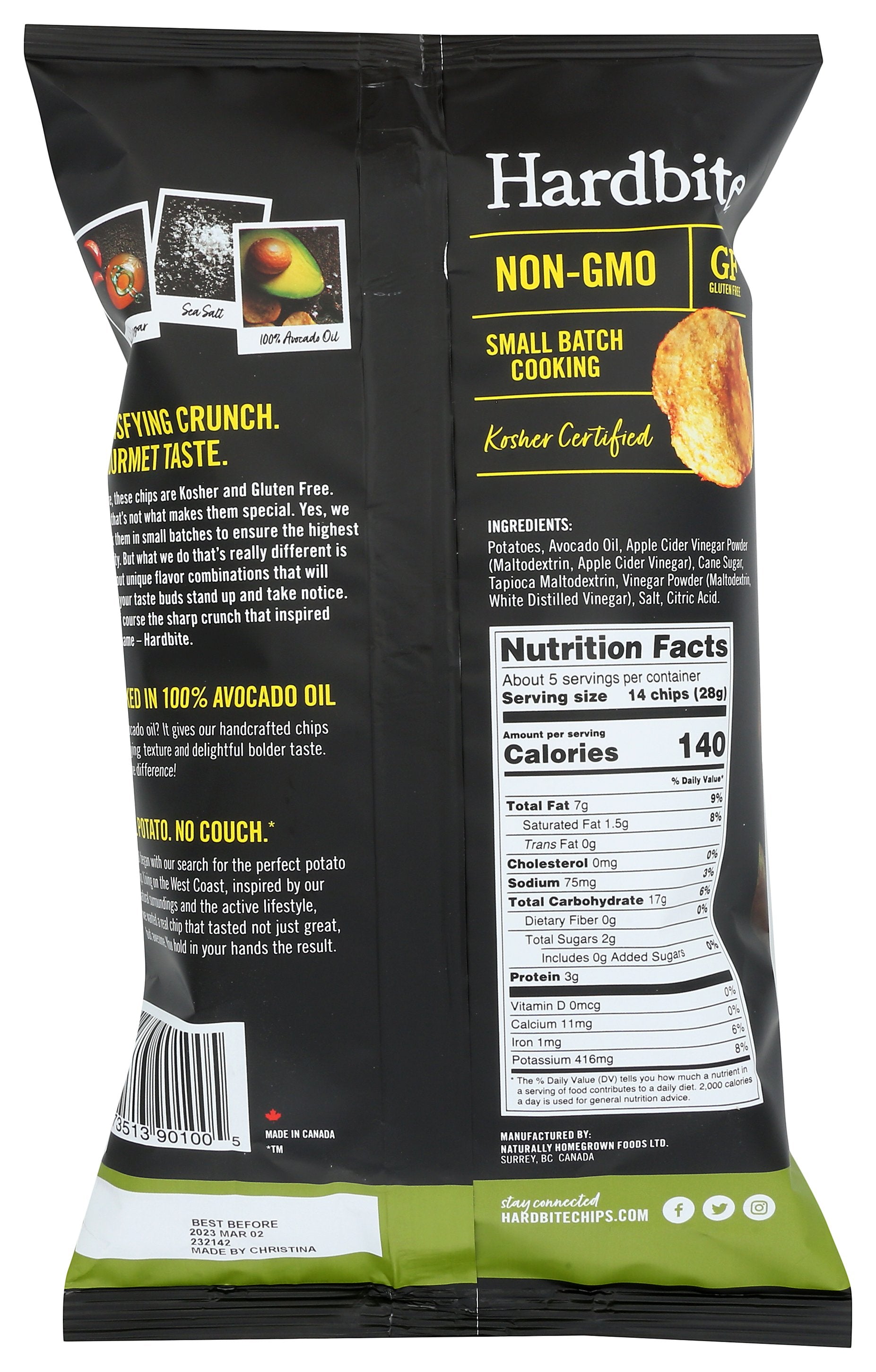 HARDBITE CHIPS PTATO APPLE CID VIN - Case of 6