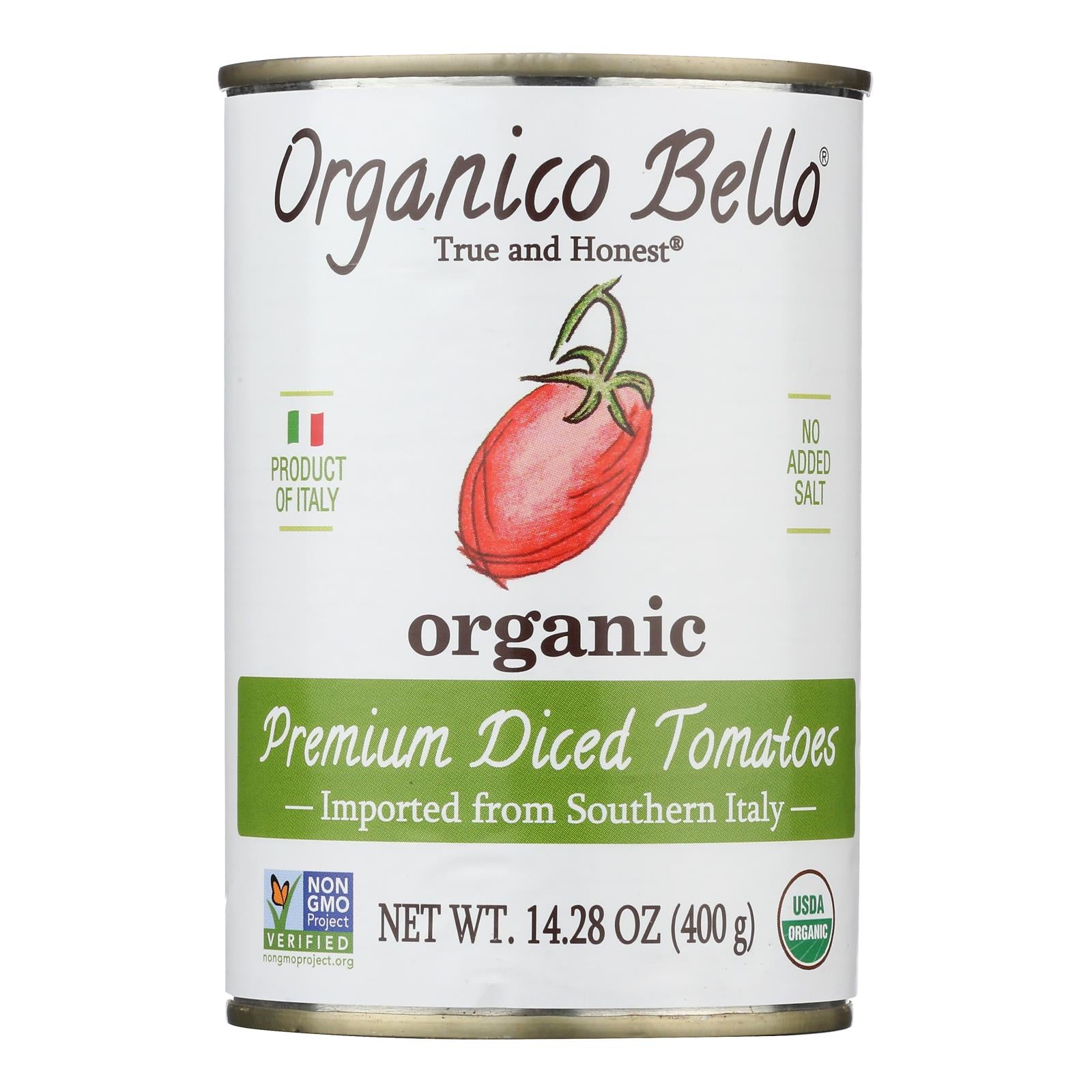 Organico Bello Tomatoes - Organic - Chopped - Case Of 12 - 14.28 Oz