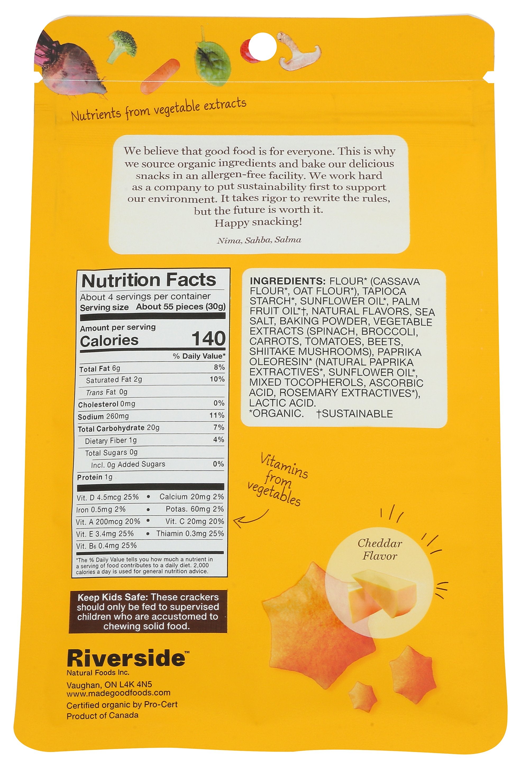 MADEGOOD CRACKER CHEDDAR ORG - Case of 6