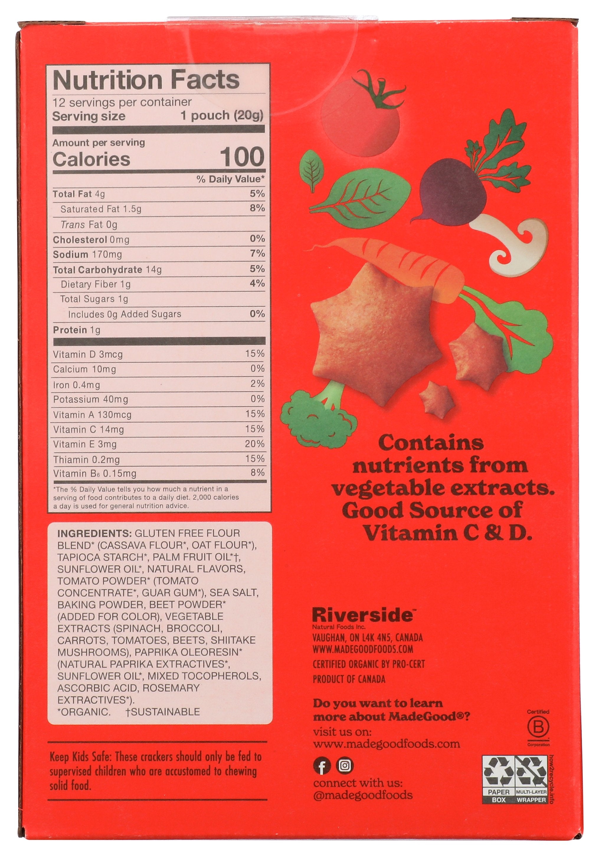 MADEGOOD CRACKER STR PFF PZZA ORG - Case of 4