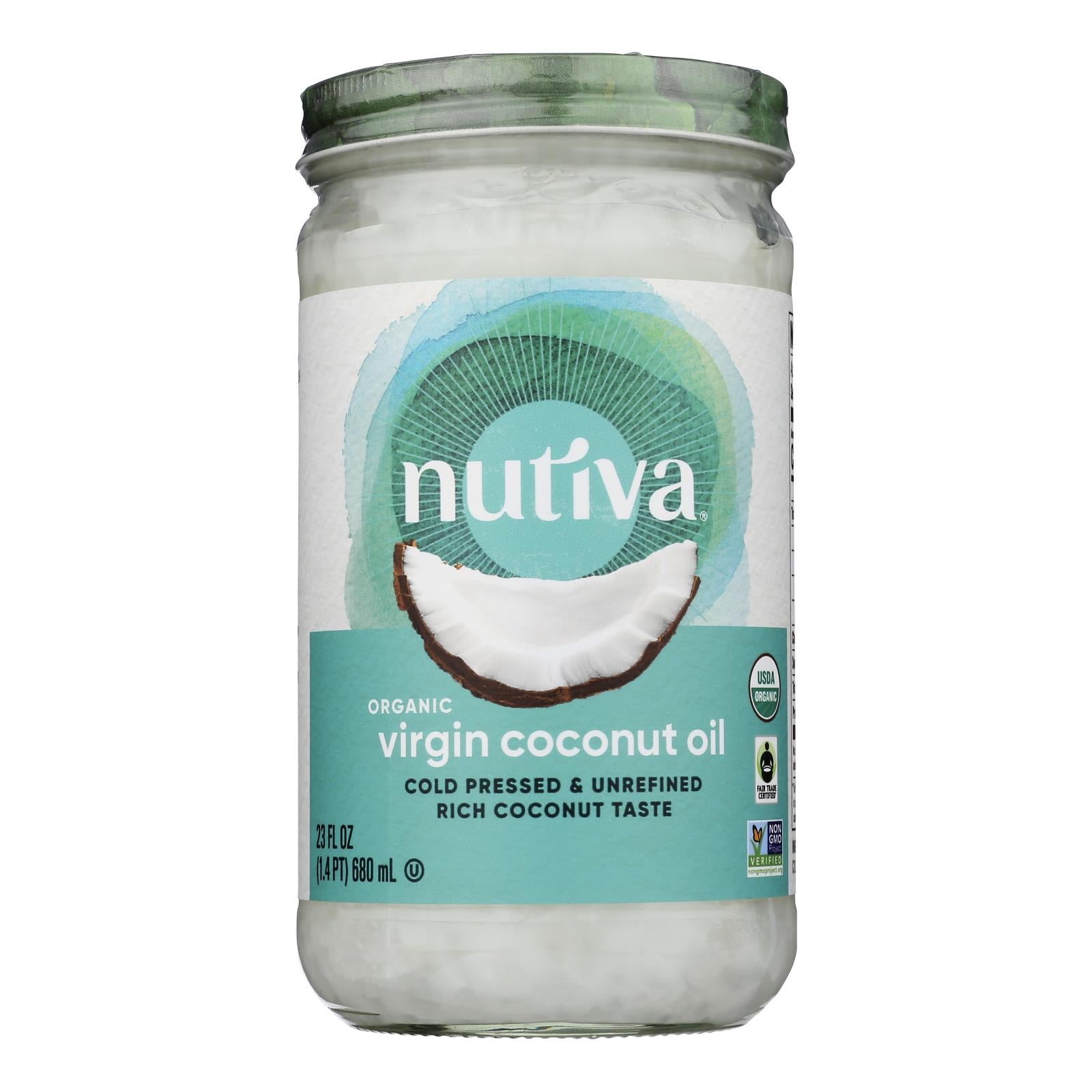 Nutiva Organic Virgin Coconut Oil - Case of 6 - 23 oz.