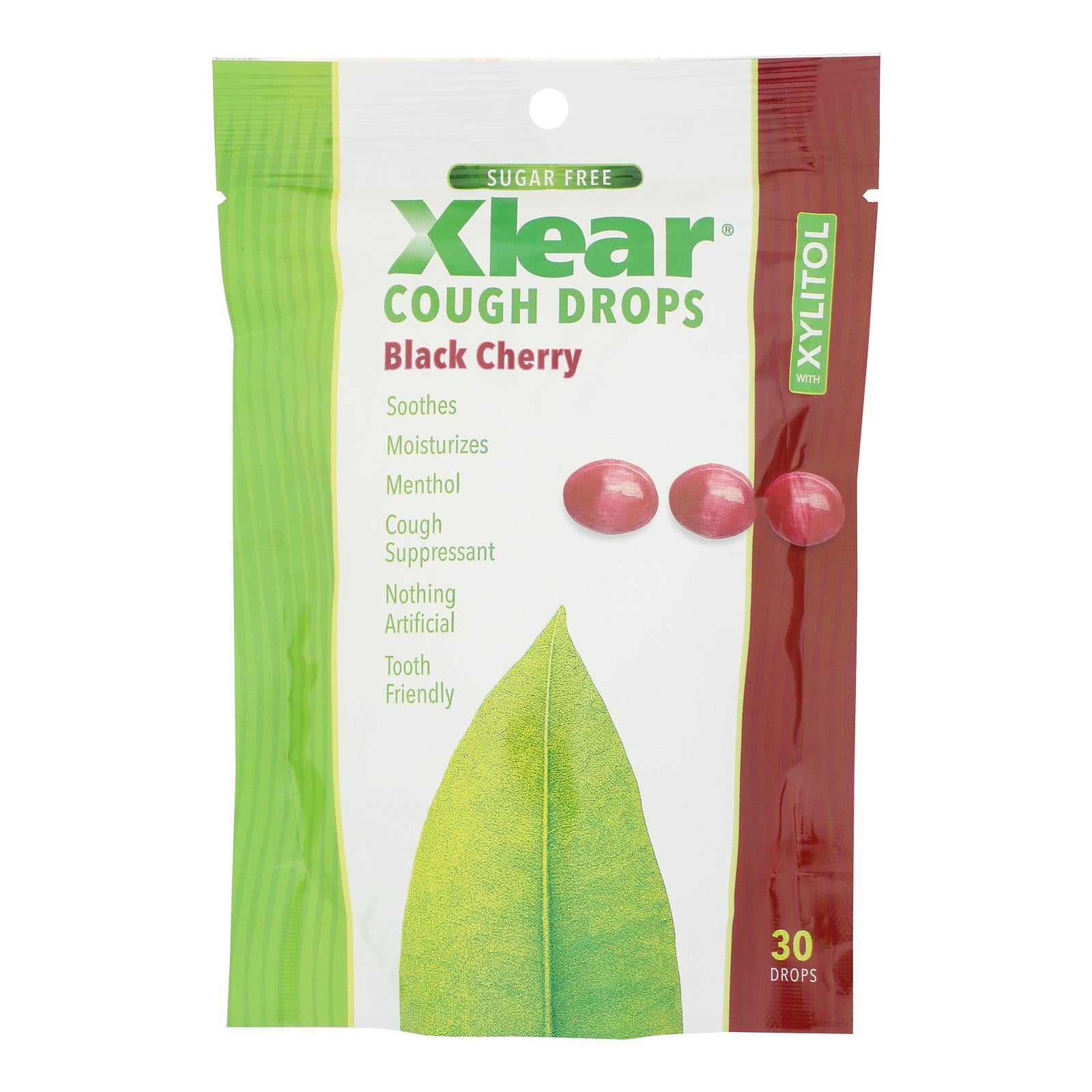 Xlear - Throat Drops Black Cherry - 30 CT