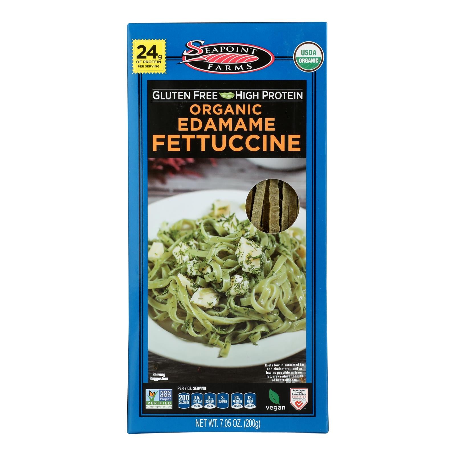 Seapoint Farms Edamame Fettuccine - Case Of 12 - 7.5 Oz.