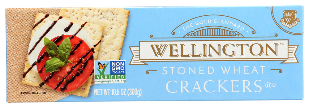 Wellington Cracker Stoned Wheat - Case of 12 - 10.6 oz