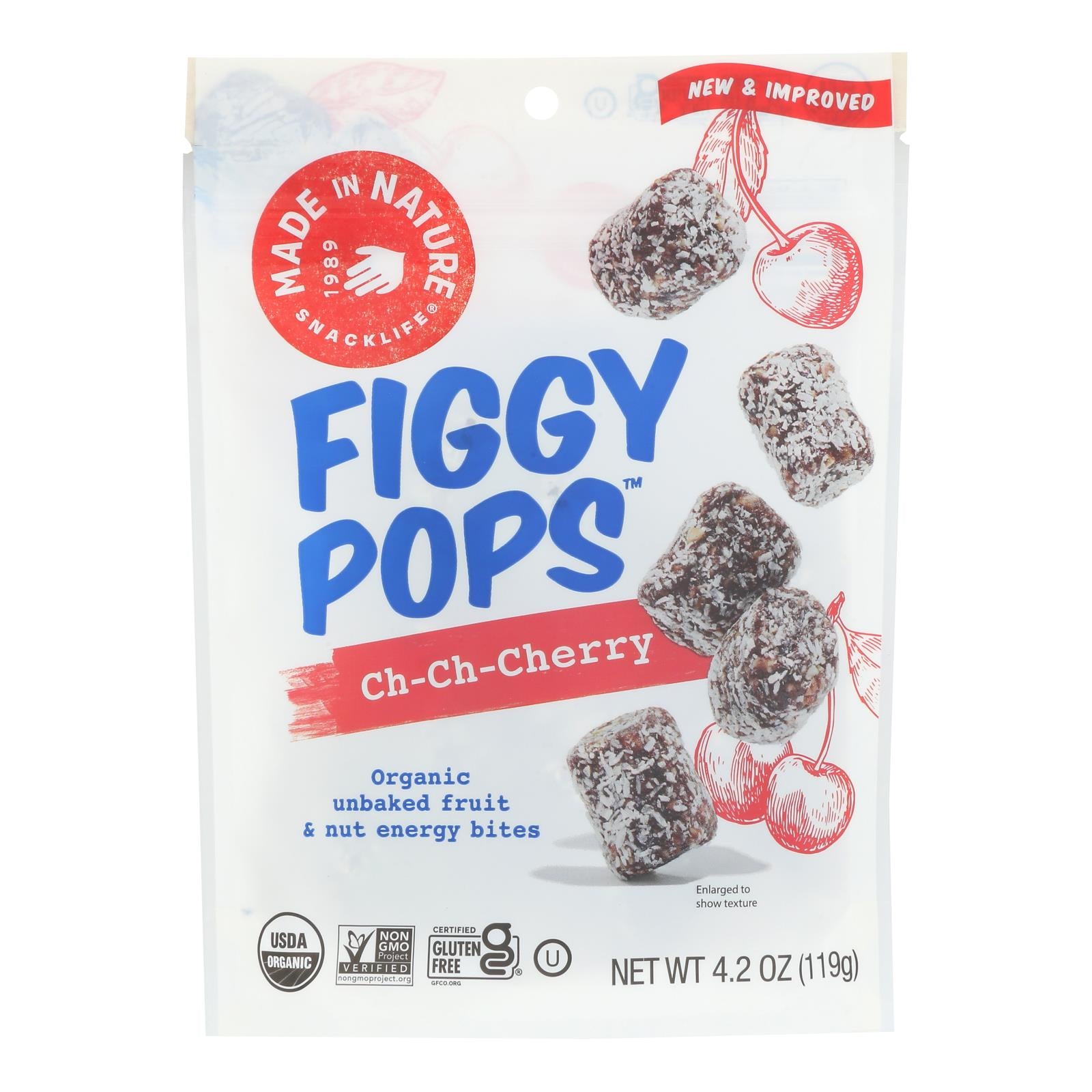 Made In Nature Figgy Pops - Tart Cherry Fig - Case Of 6 - 4.2 Oz