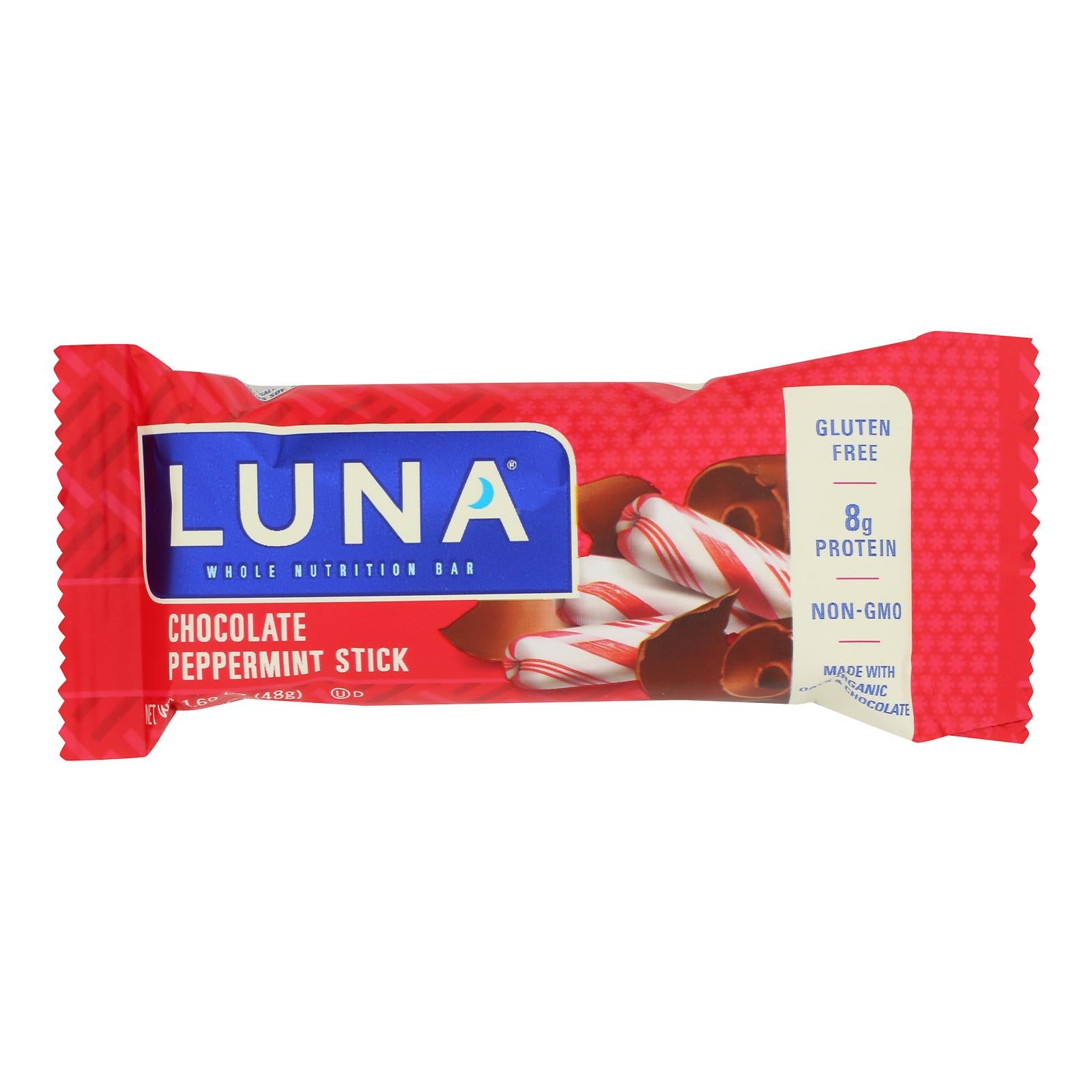 Clif Bar Luna Bar - Organic Chocolate Peppermint - Case of 15 - 1.69 oz
