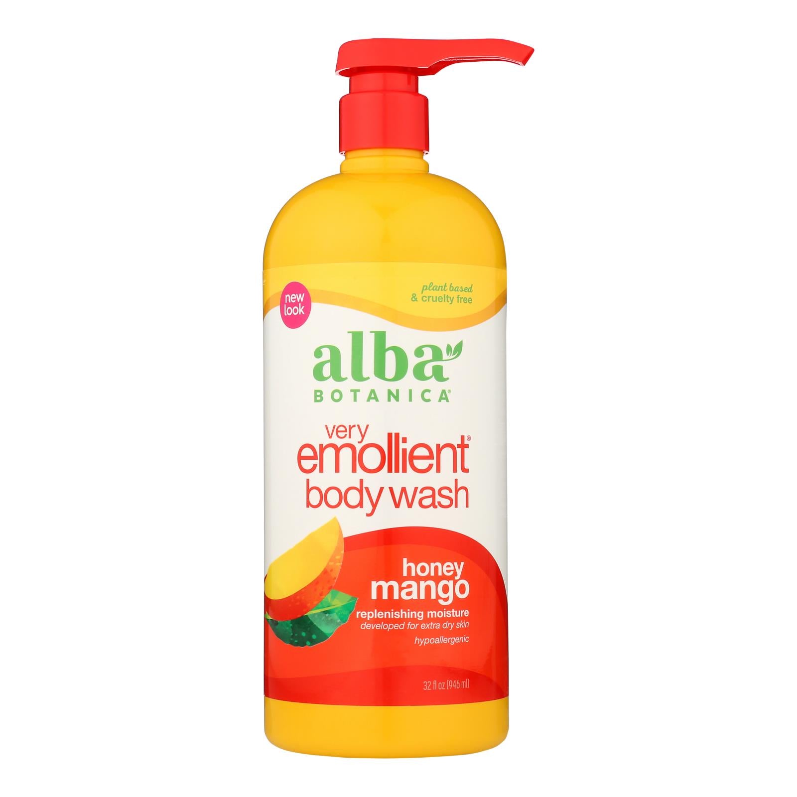 Alba Botanica - Very Emollient Bath And Shower Gel - Honey Mango - 32 Fl Oz