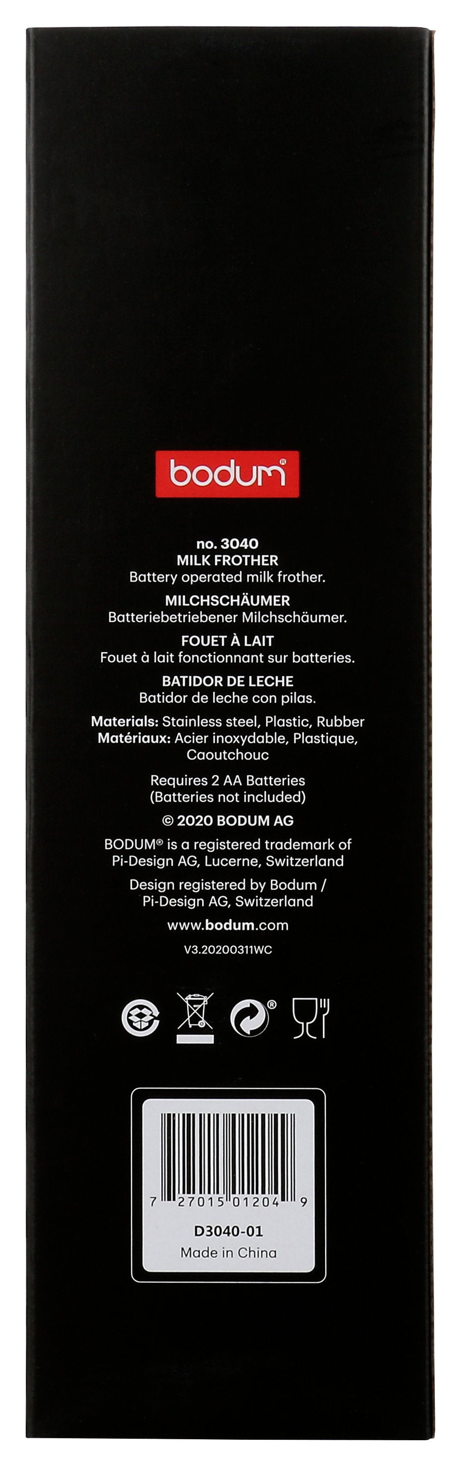 BODUM MLK FRTHER SCHIUMA BAT OP - Case of 6