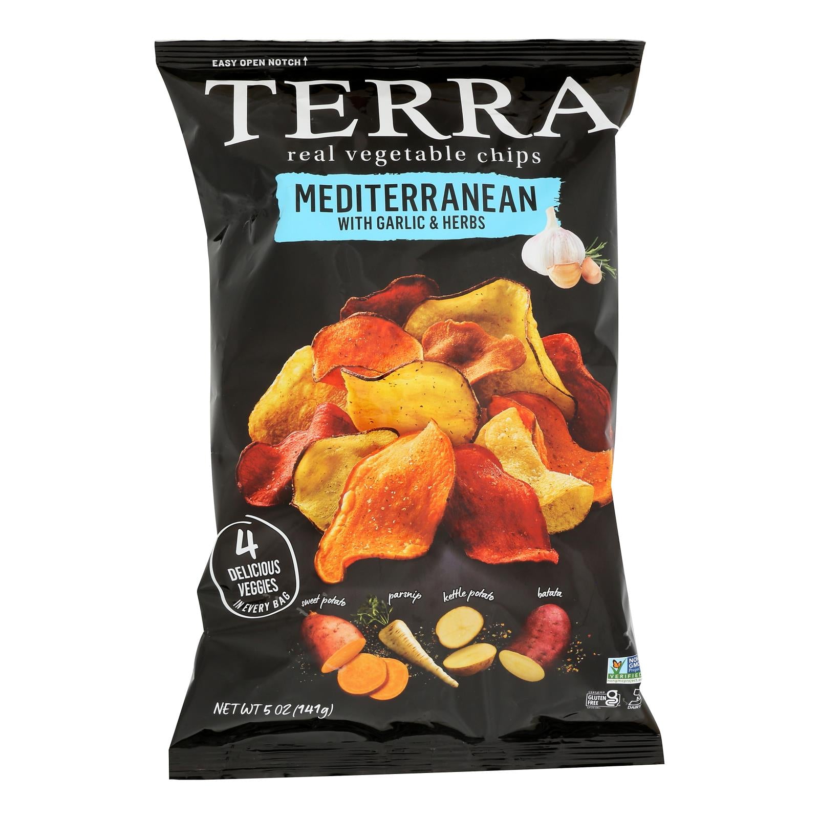 Terra Chips Exotic Vegetable Chips - Mediterranean - Case Of 12 - 5 Oz.