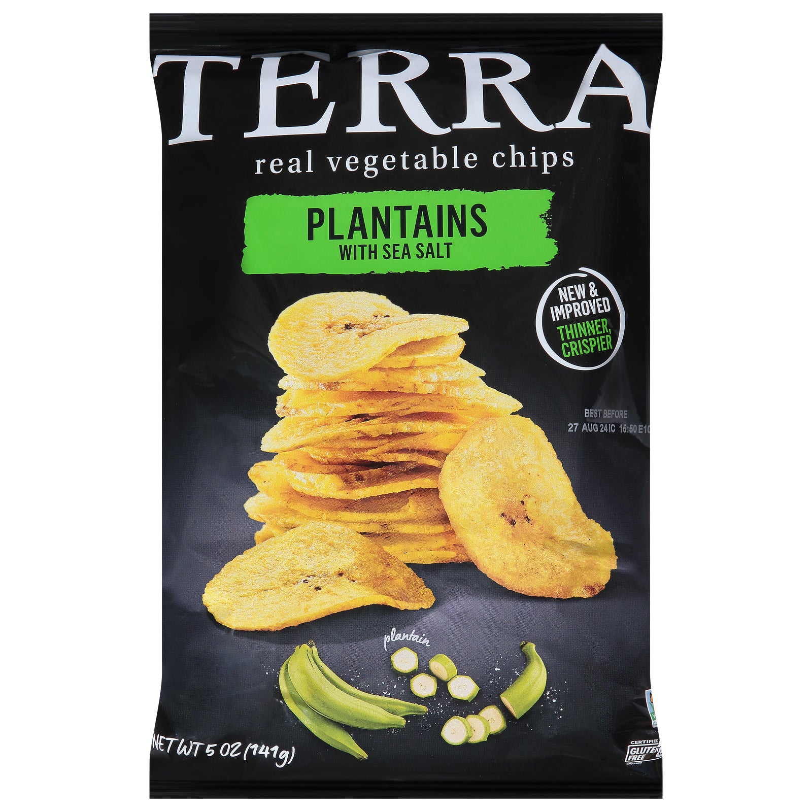 Terra Chips - Chip Plantains Seasalt - CS of 12-5 OZ