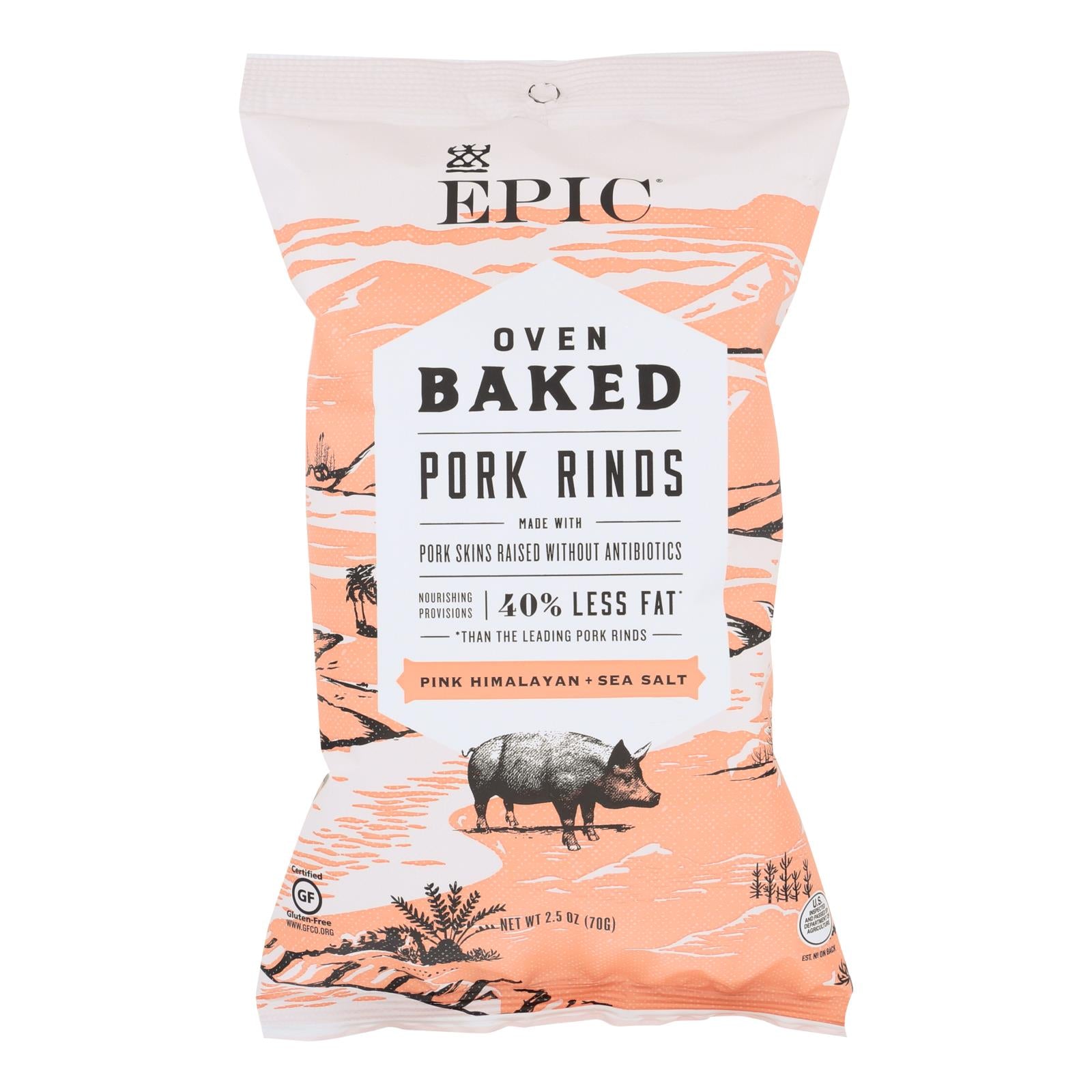 Epic Oven Baked Pork Rinds - Case Of 12 - 2.5 Oz
