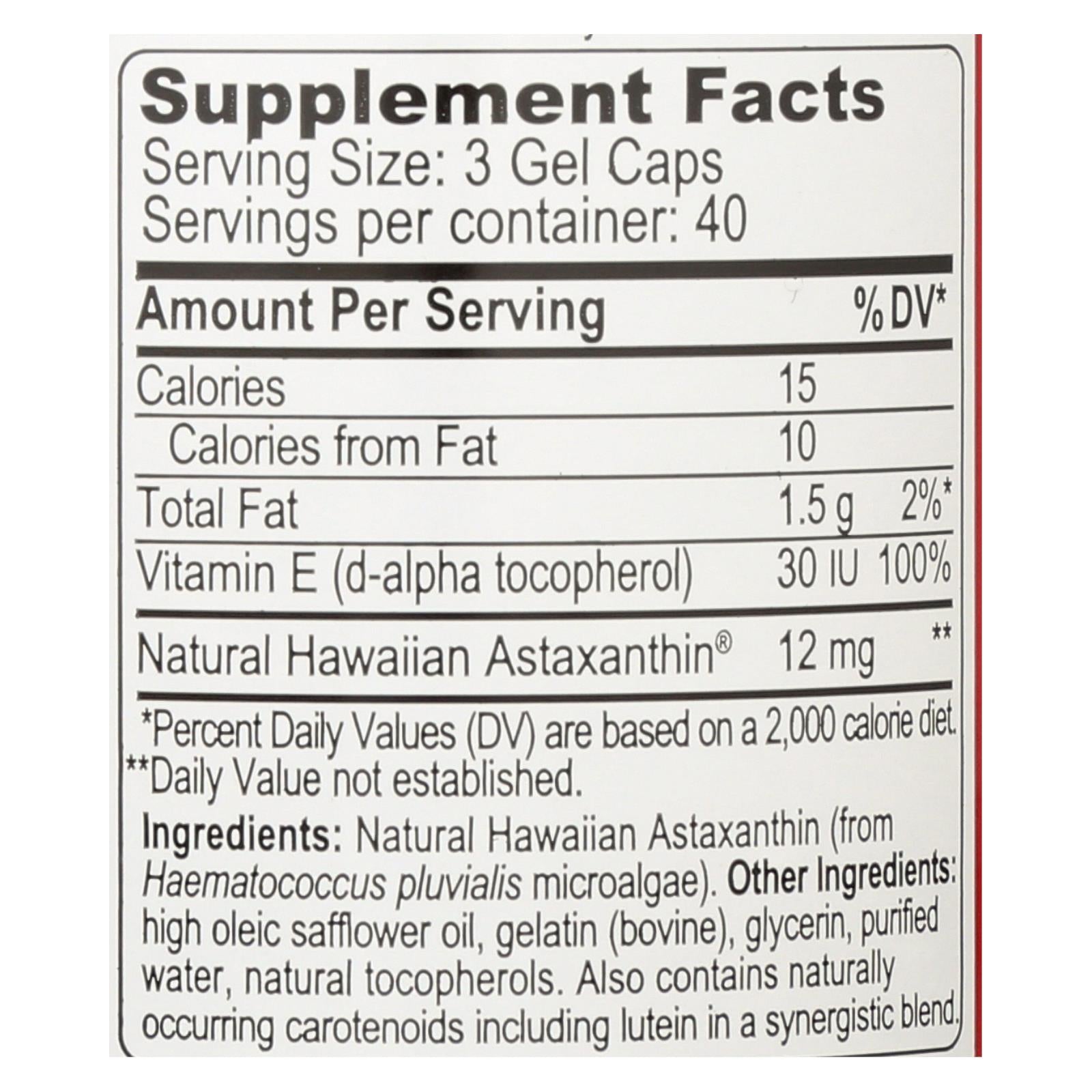 Bioastin 4mg Astaxanthin Microalgae - 1 Each - 120 Cap