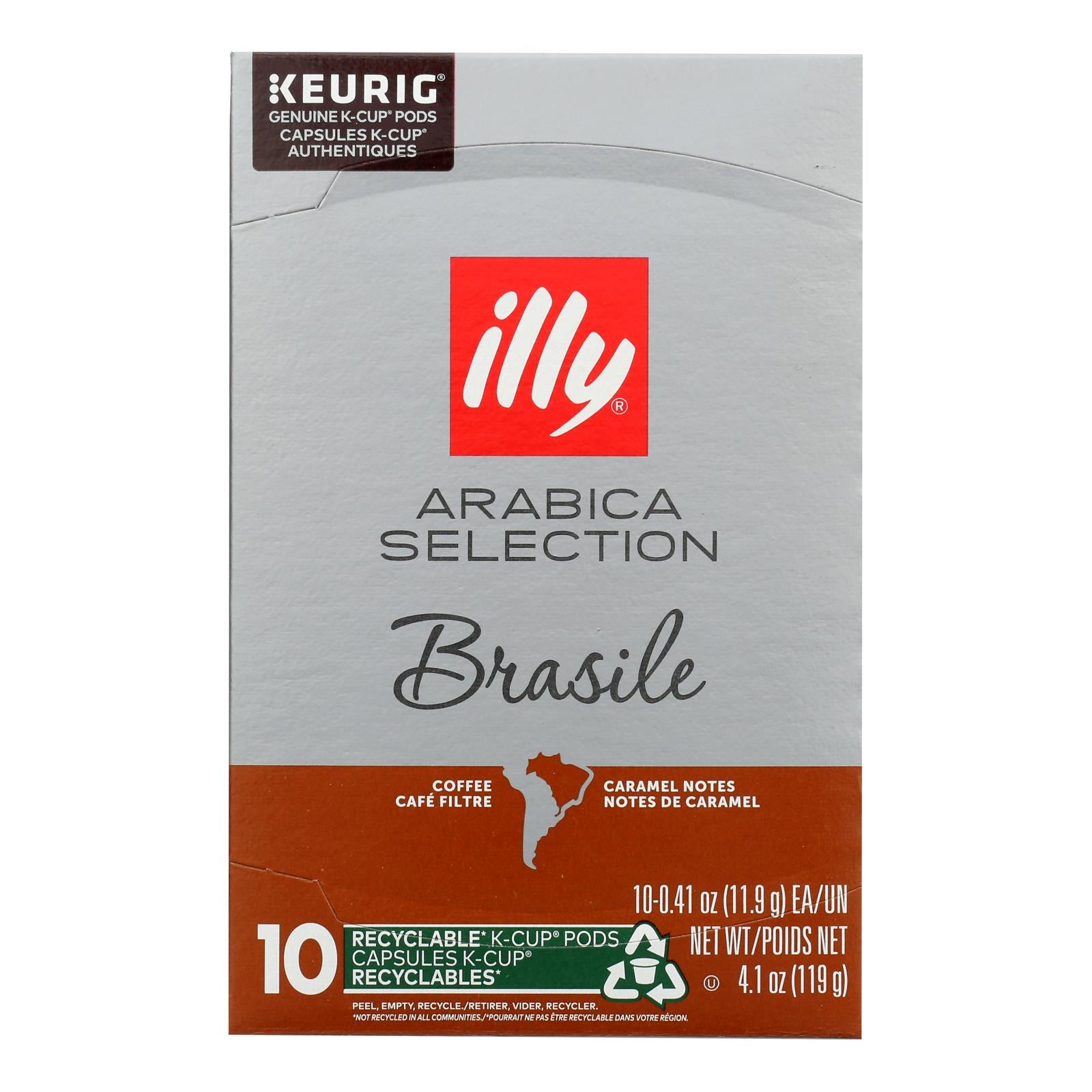 Illy Caffe Coffee - K-cup Braz Arabica Select - Case Of 6 - 4.103 Oz