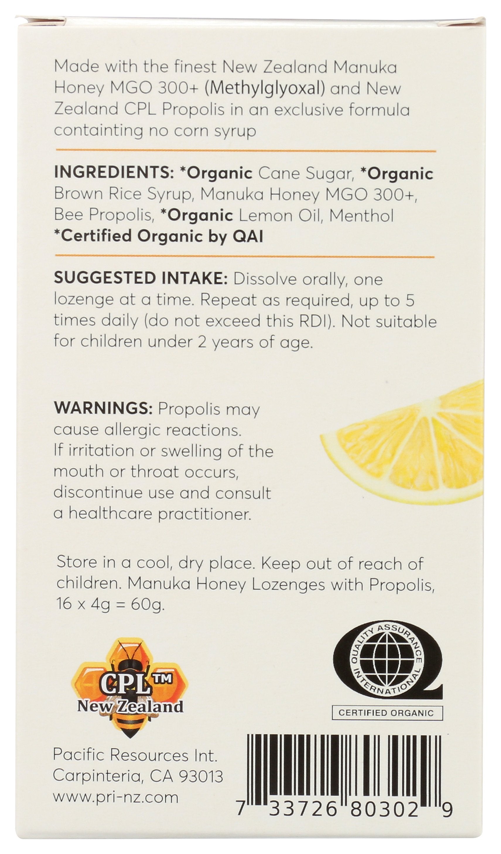 PRI LZNG PROPOLIS LEMON HNY - Case of 6