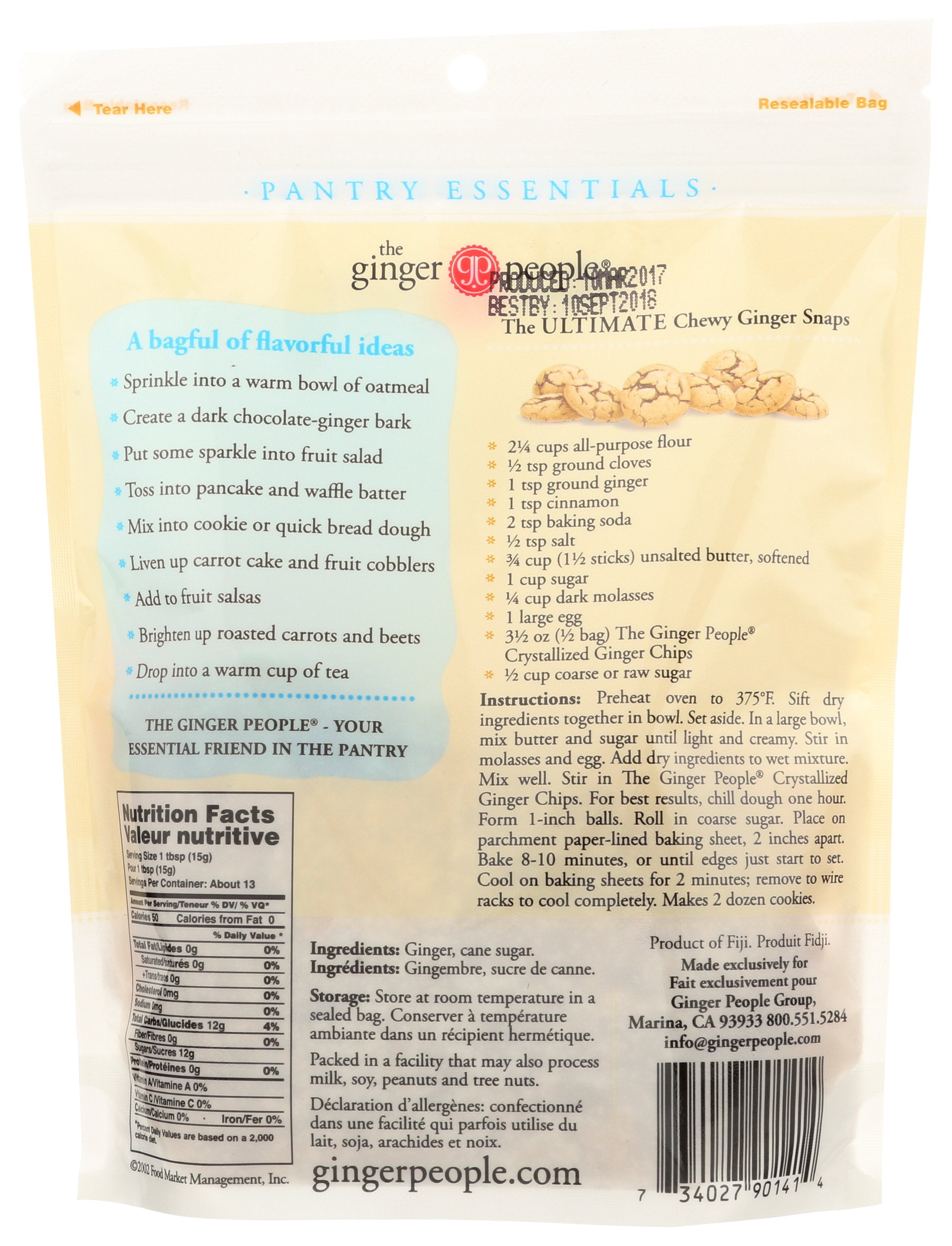 GINGER PEOPLE GINGER CHIP CRYSTLZD - Case of 12