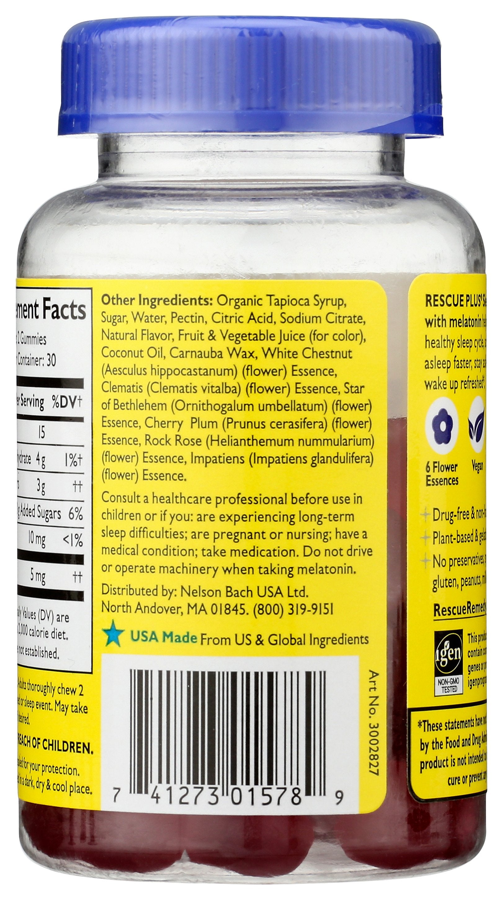 NELSON BACH RESCUE PLUS SLEEPY GUMMY - Case of 3