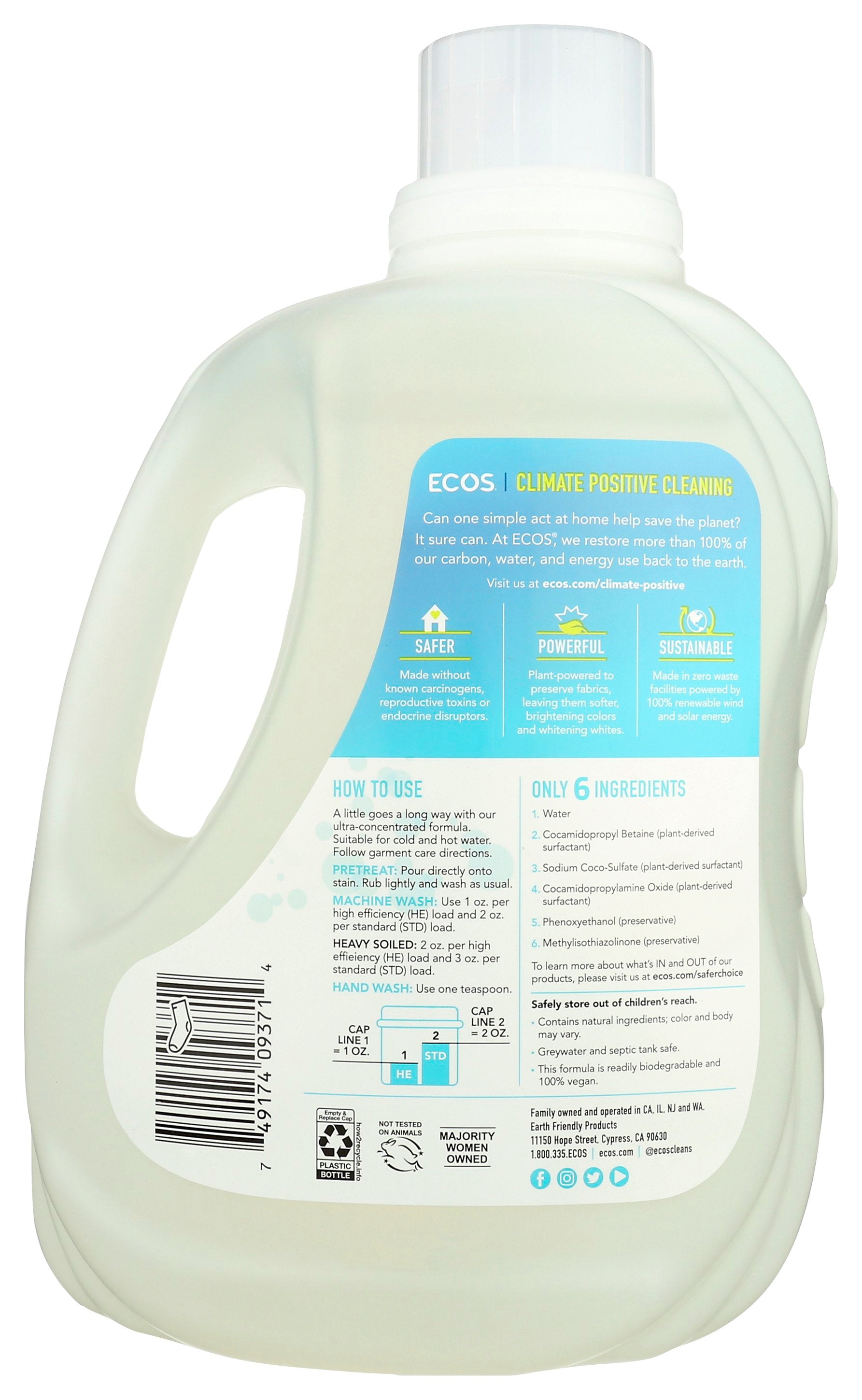 ECOS LNDRY FREE & CLEAR 170Z - Case of 2