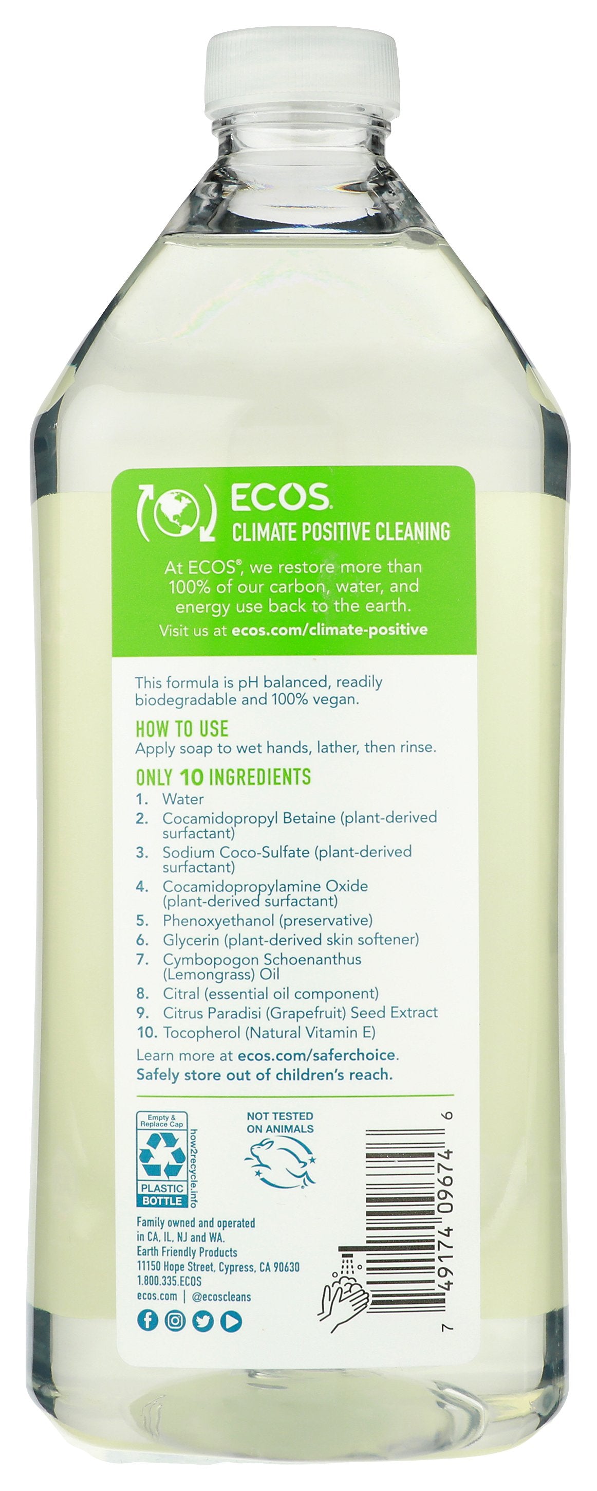 ECOS HAND SOAP LMNGRSS RFL - Case of 6