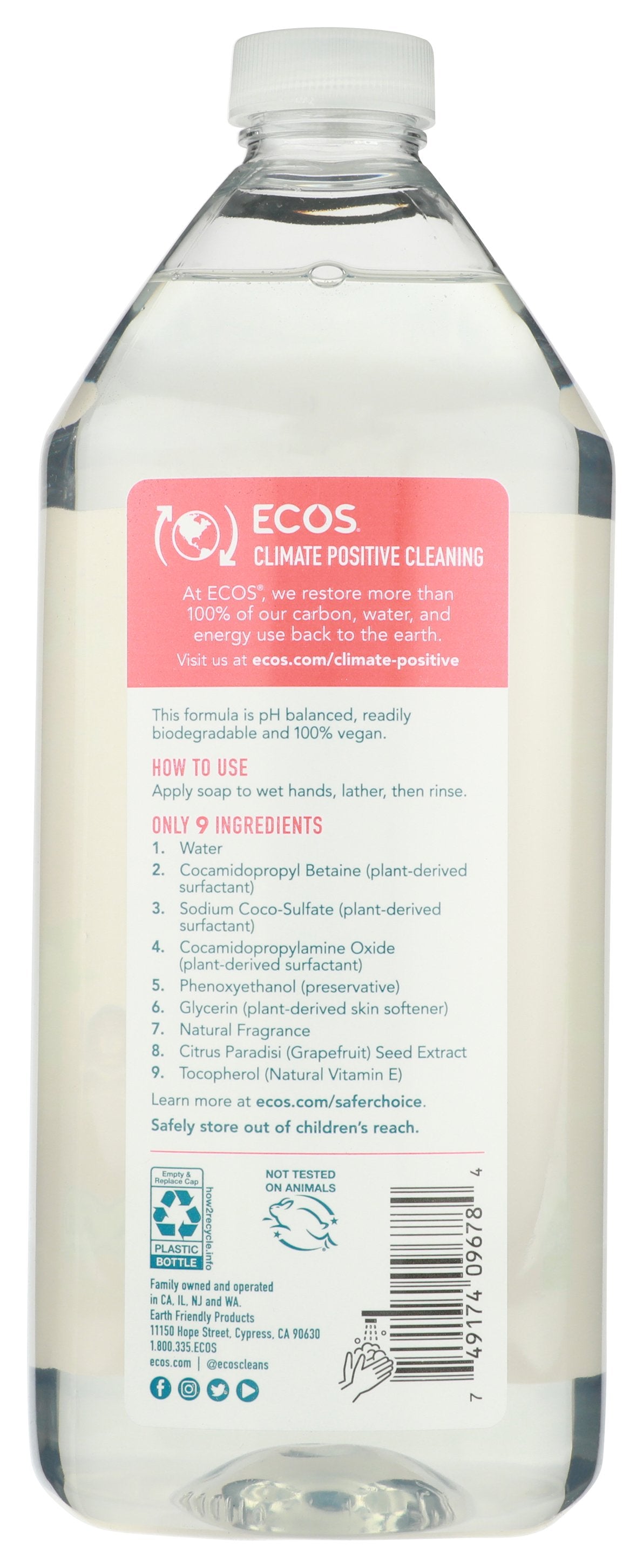 ECOS HAND SOAP ORNG BL RFL - Case of 6