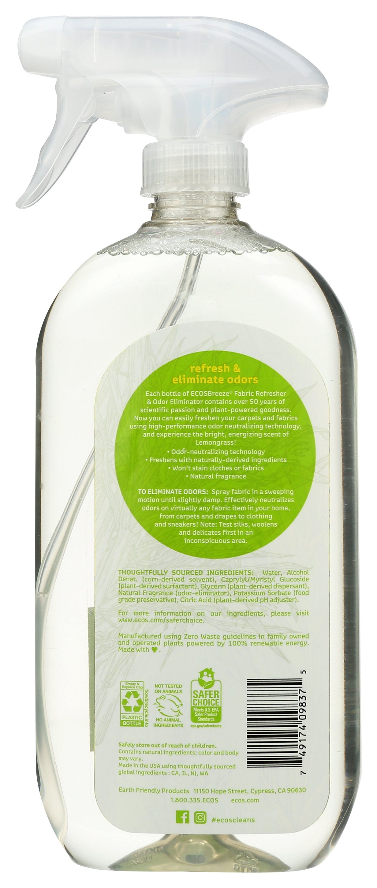 ECOS FRESHNR ODOR ELM LEMNGRSS - Case of 6